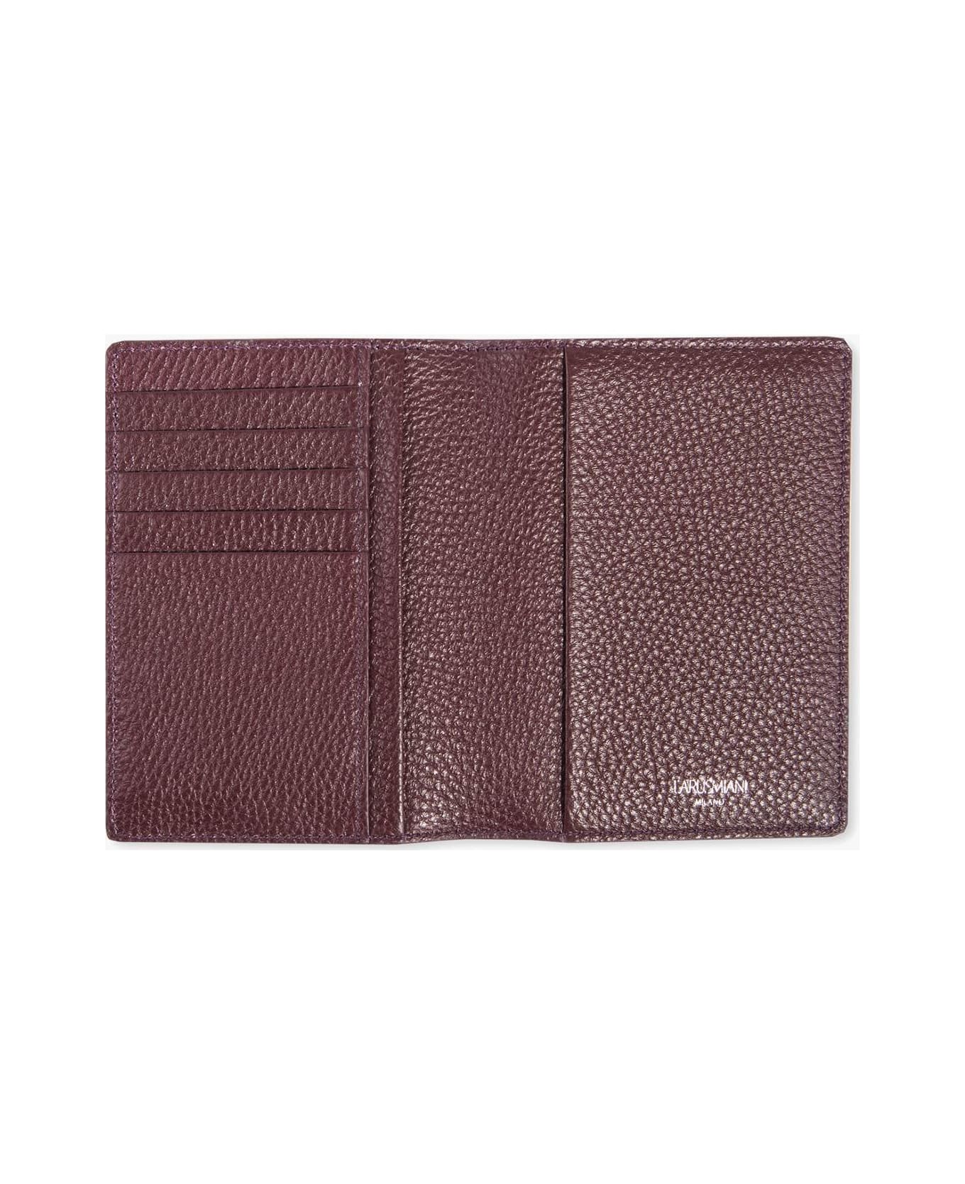 Larusmiani Passport Cover 'fiumicino' Wallet - DarkRed 財布