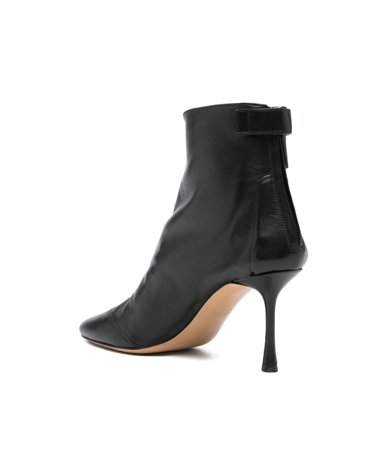 Francesco Russo 75mm Back Zip Ankle Boots - Black
