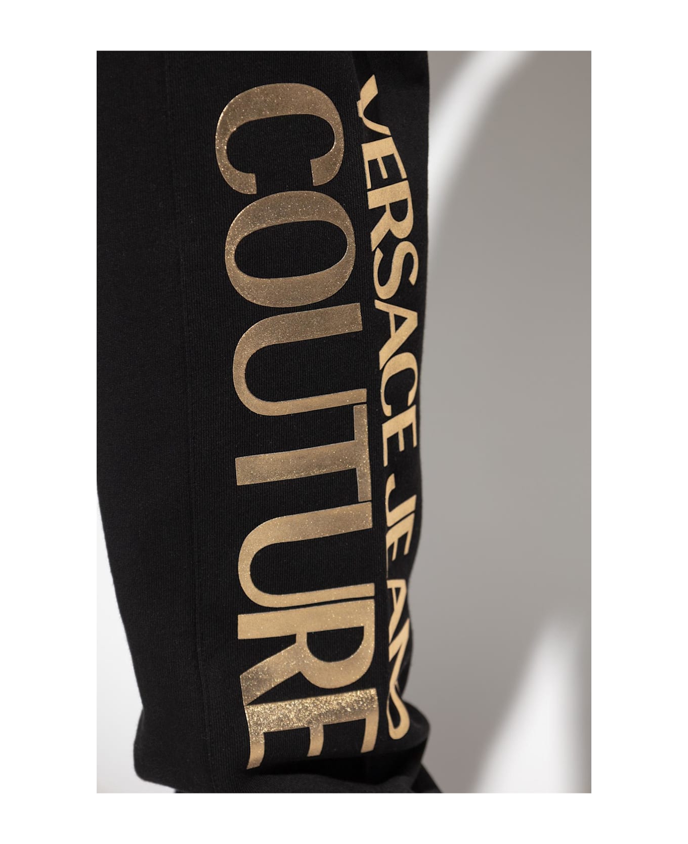 Versace Jeans Couture Sweatpants With Printed Logo - black
