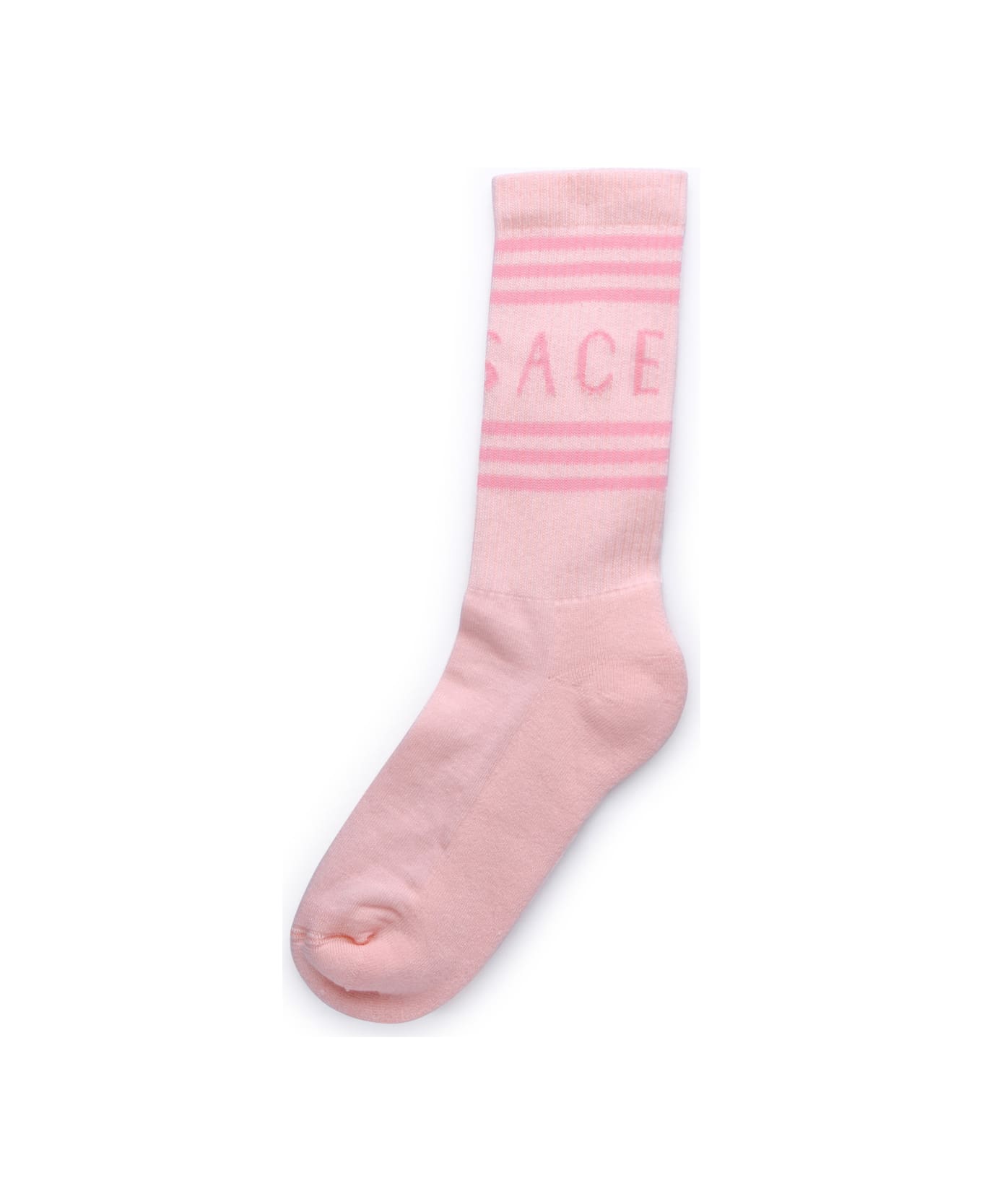 Versace Pink Organic Cotton Socks - Pink 靴下＆タイツ
