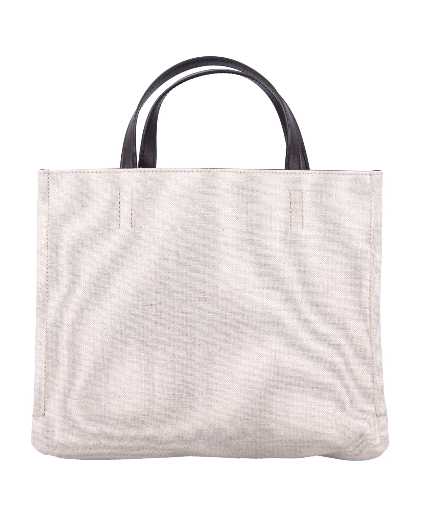 Ferragamo Tt Sign Tote Bag - NATURALE + TESTA DI MORO