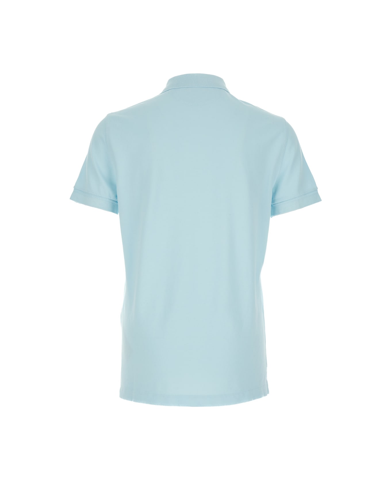 Tom Ford Light-blue Piquet Polo T-shirt In Cotton Man - Light blue