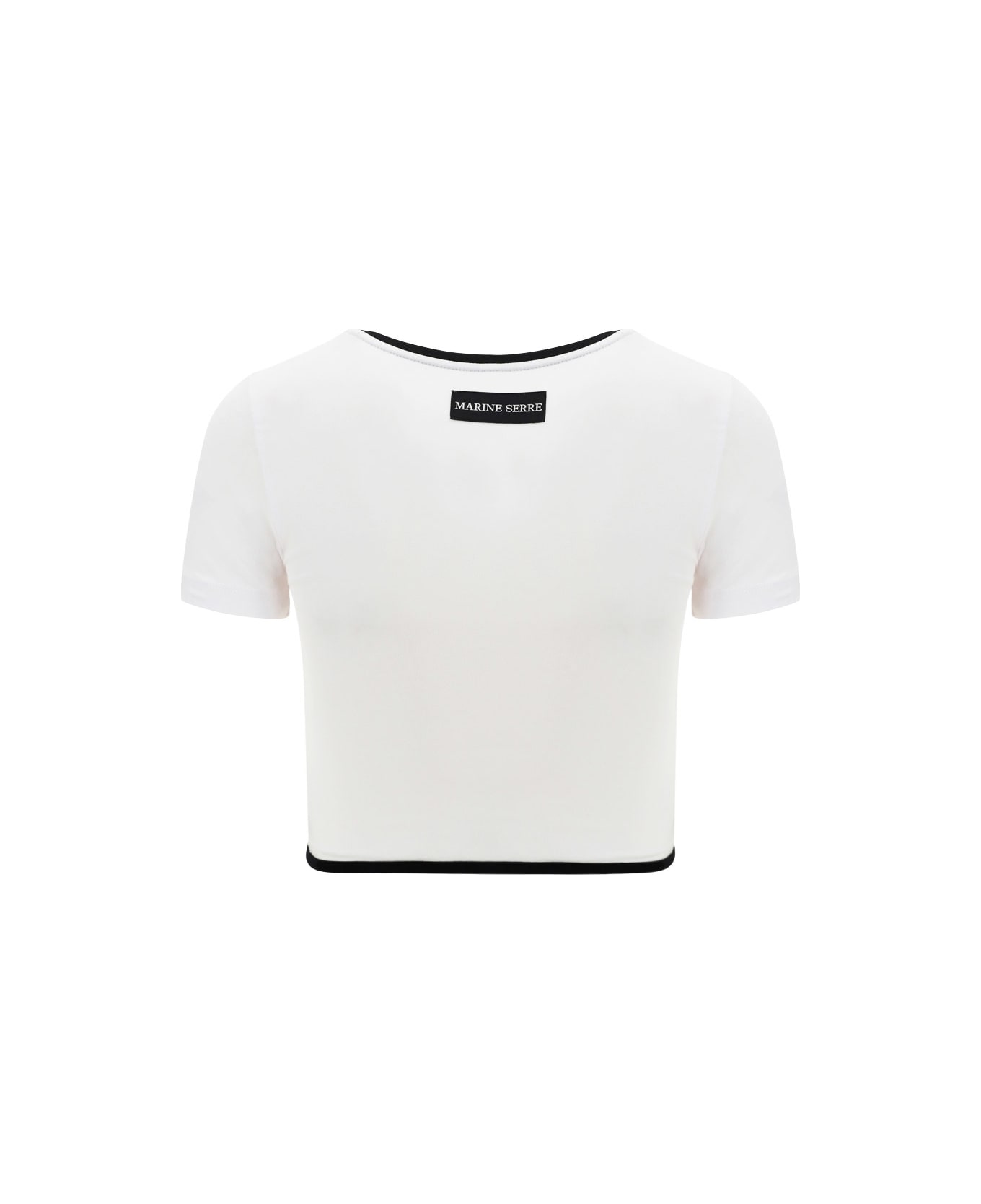 輝く高品質な MARINE SERRE クロップドT Tシャツ/カットソー(半袖/袖