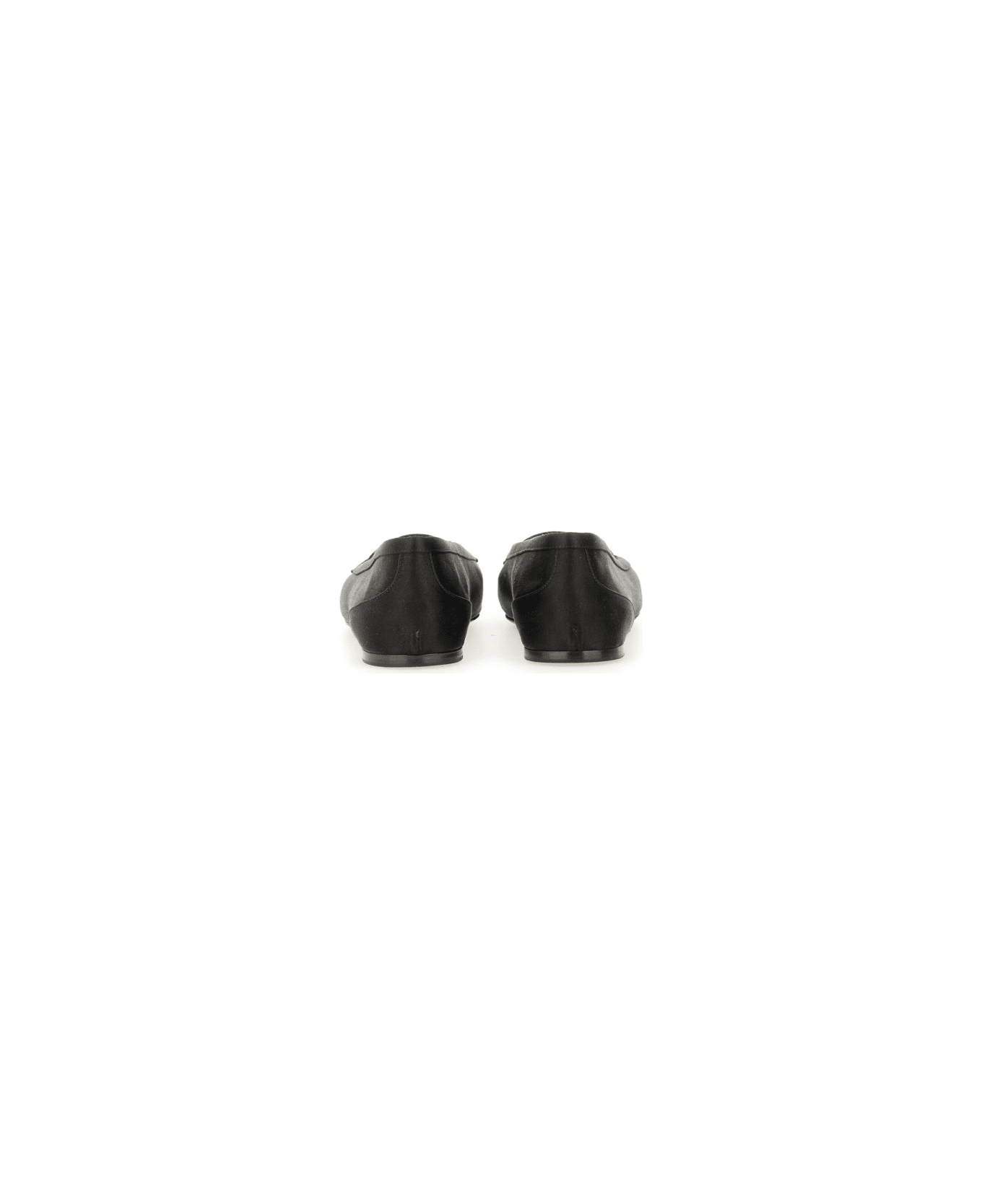 Saint Laurent Crepe Satin 
poppy
 Ballerina - BLACK