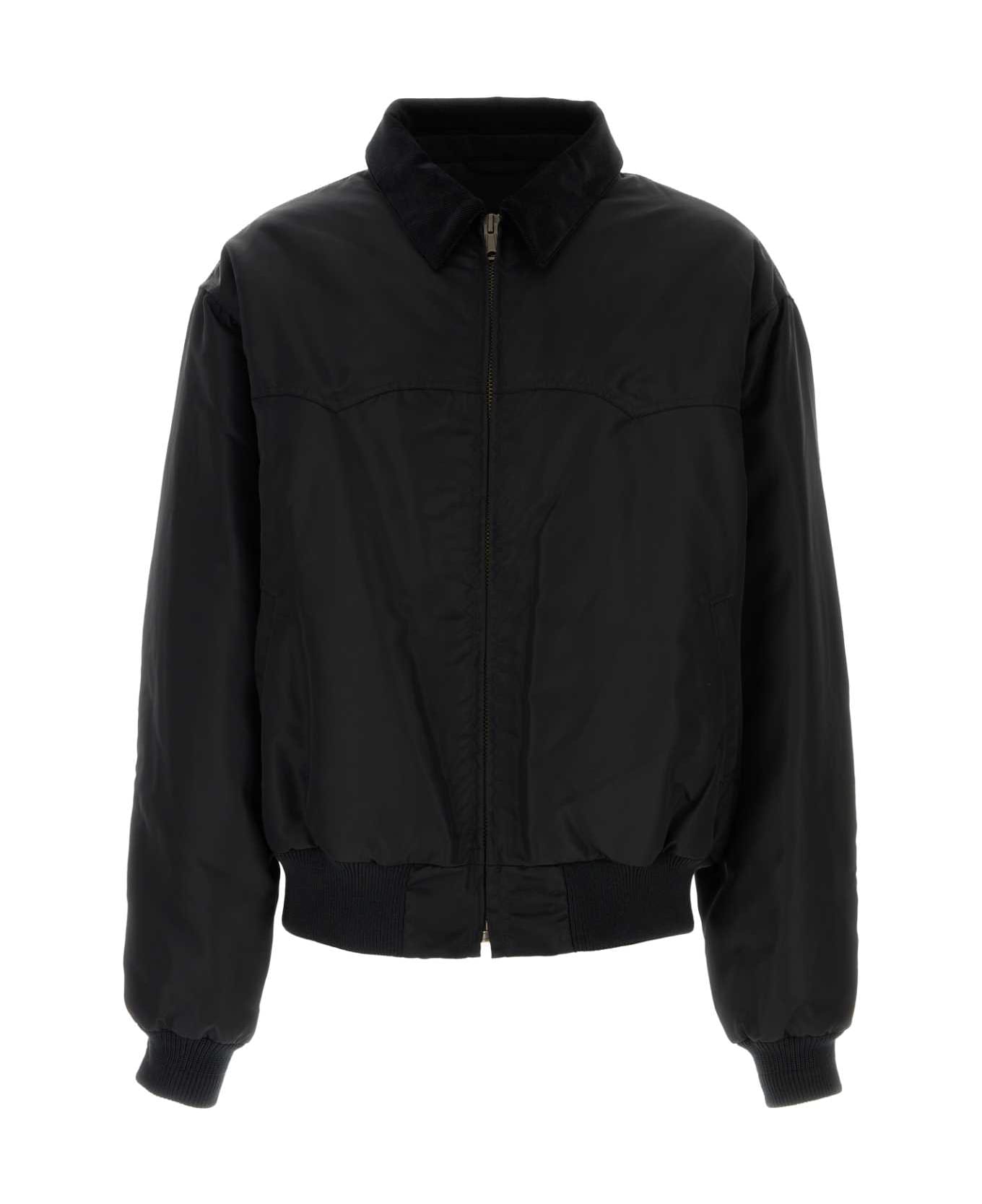 Maison Margiela Black Nylon Bomber Jacket - Black