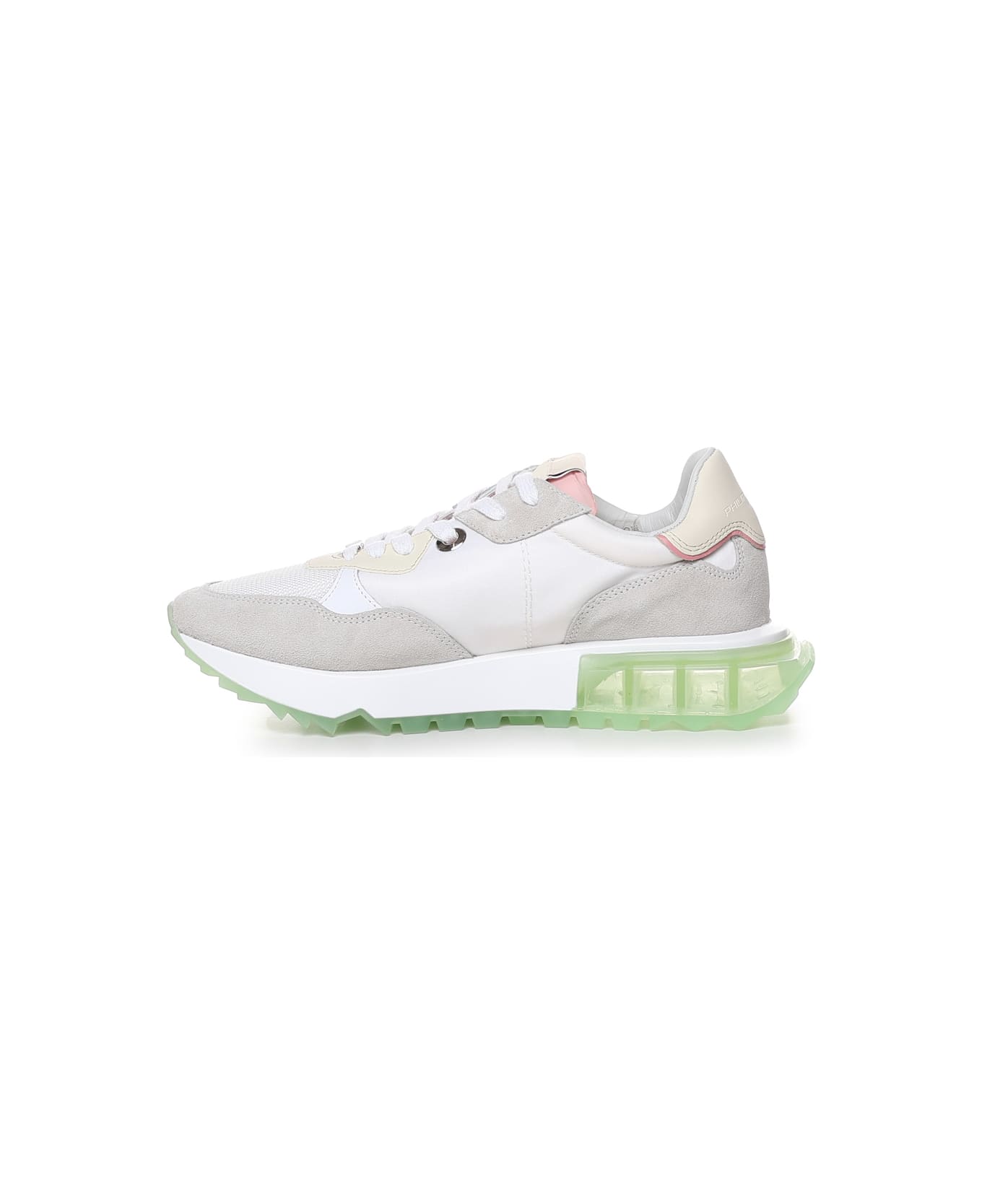 Philippe Model Sneakers With Contrasting Sole - MONDIAL POP_BLANC ROSE