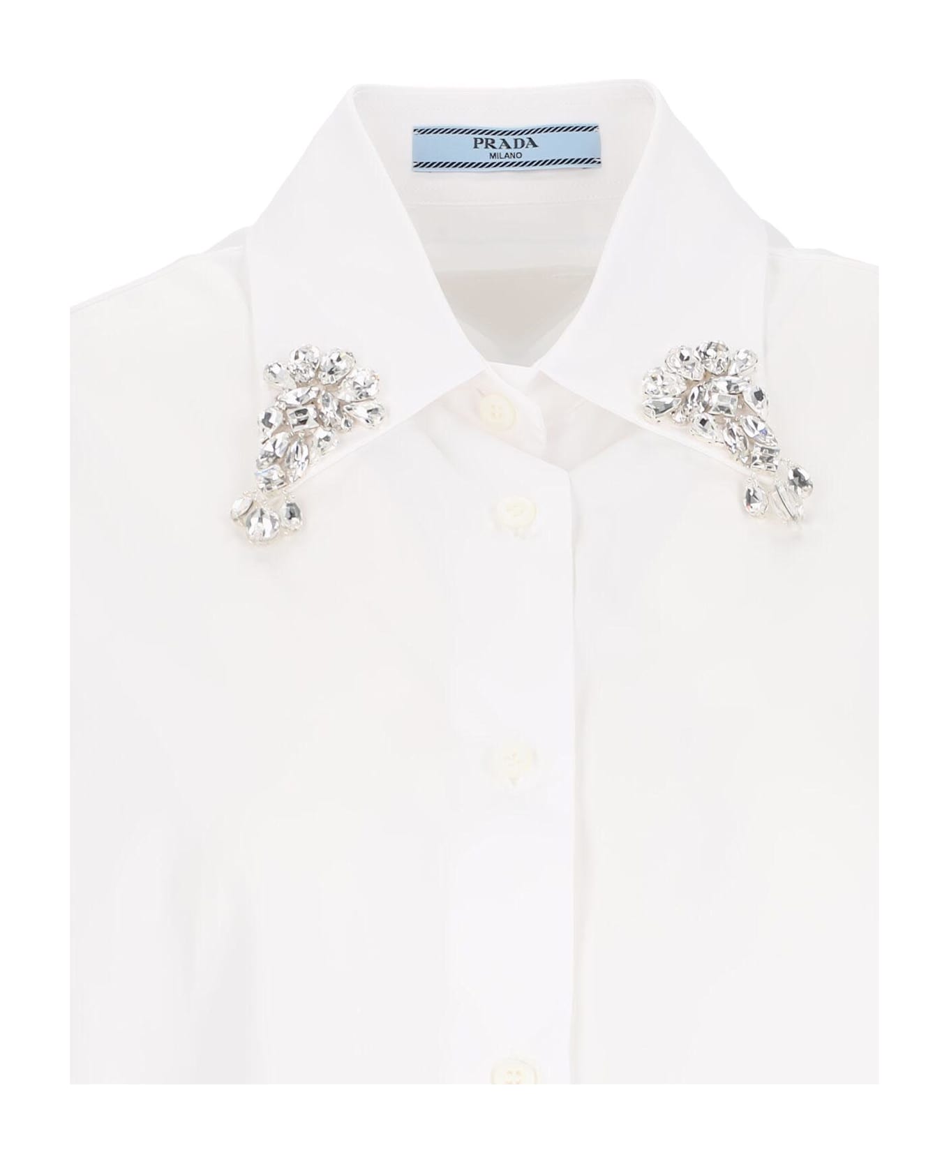 Prada Embroidered Shirt - White