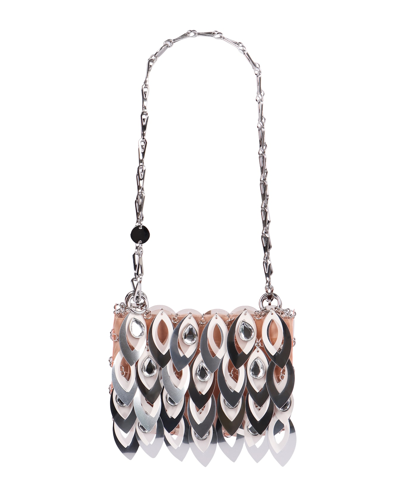 Paco Rabanne Nano Sparkle Leave Shoulder Bag - Silver