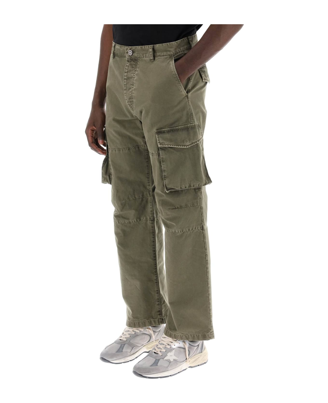 Golden Goose Cargo Canvas Pants For Men - KALAMATA (Green)