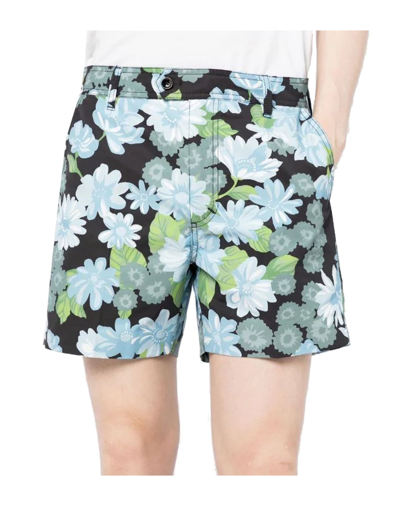 Tom Ford Flower Print Shorts - Blue ショートパンツ