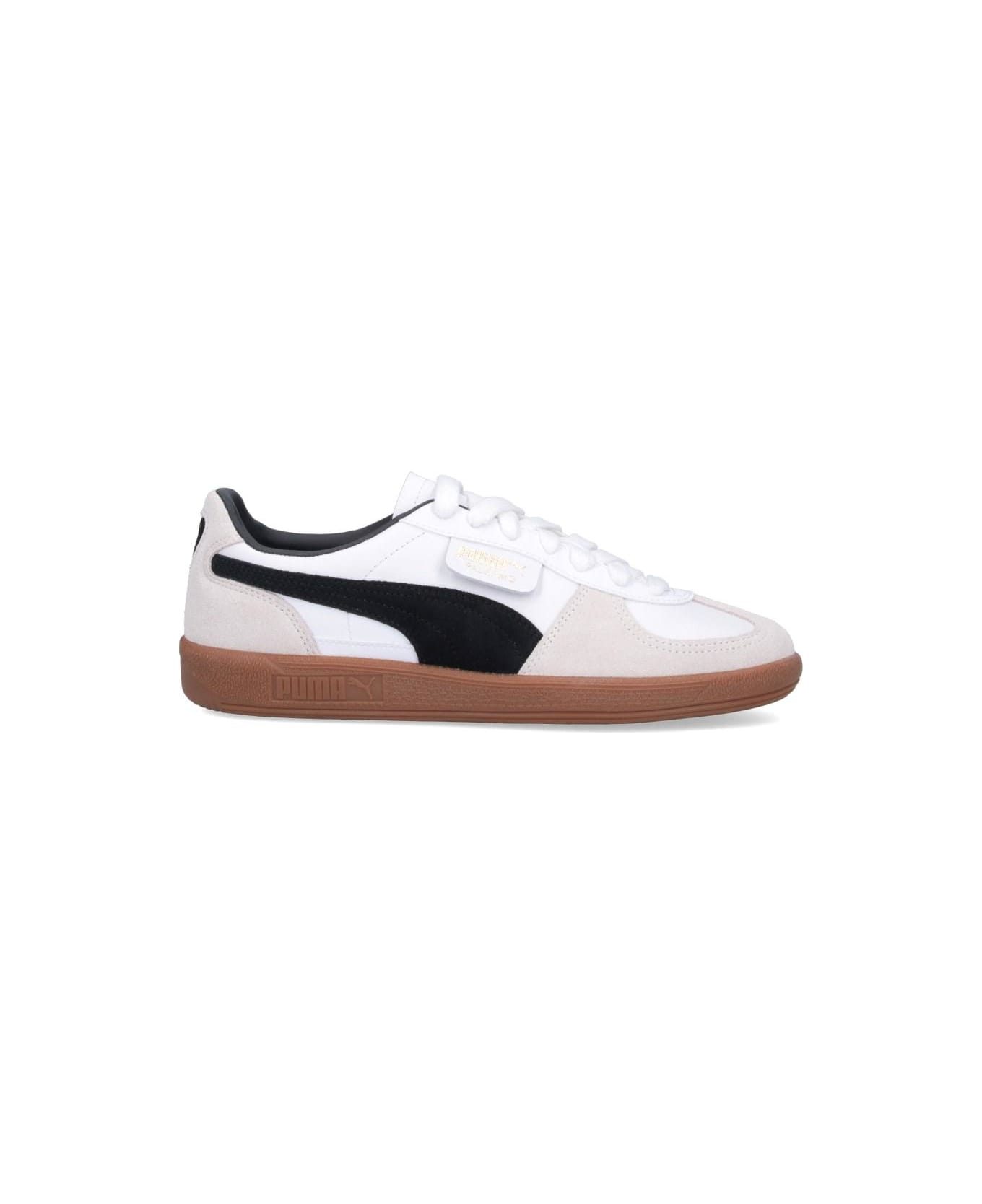 Puma 'palermo Lth' Sneakers - White Vapor Gray Gum