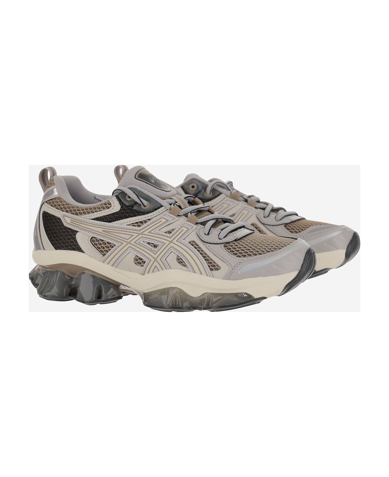 Asics Multicolor Mesh And Rubber Gel Quantum Kinetic Sneakers - PEPPERCEMENTGREY