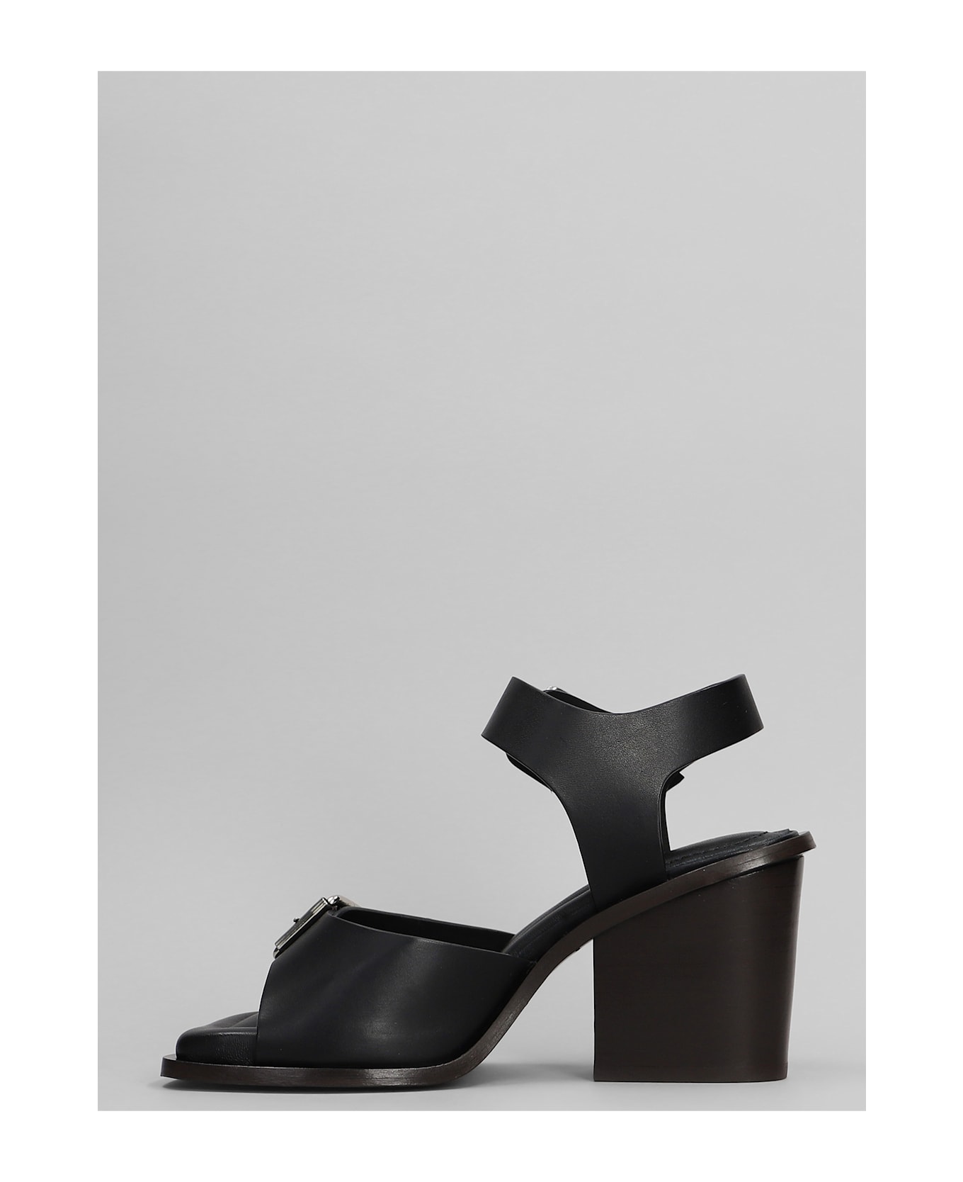Lemaire Sandals In Black Leather - black
