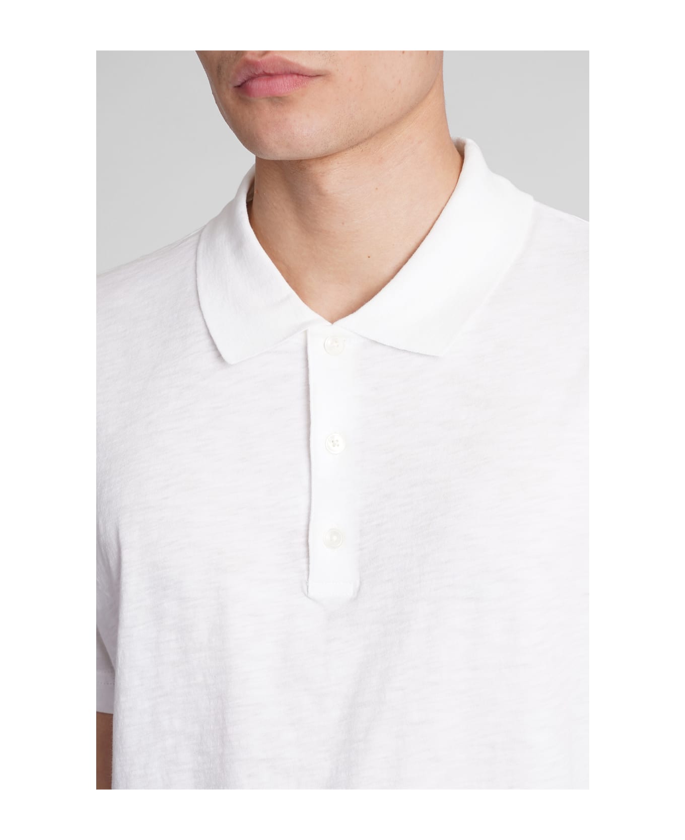 Theory Polo In White Cotton - white ポロシャツ