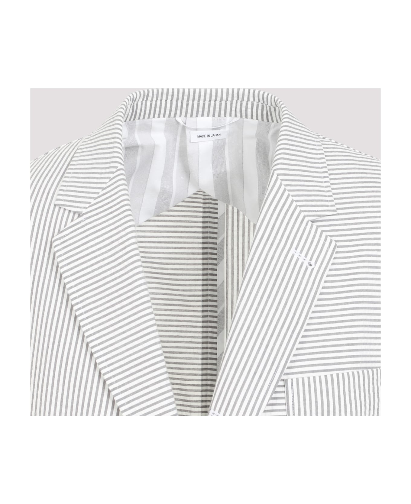 Thom Browne Seersucker Jacket - Med Grey