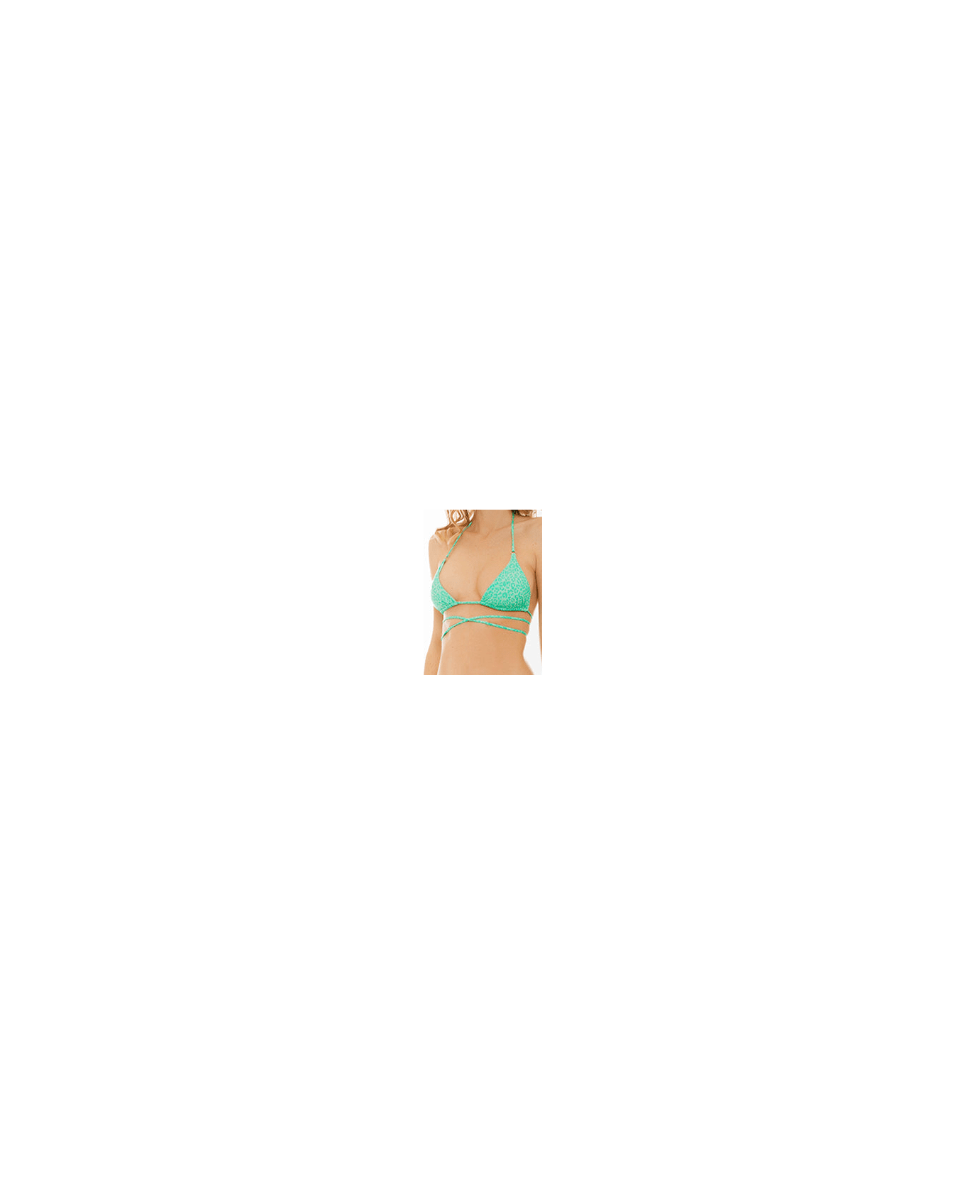 MC2 Saint Barth Pastel Animalier Triangle With Long Laces - GREEN 水着