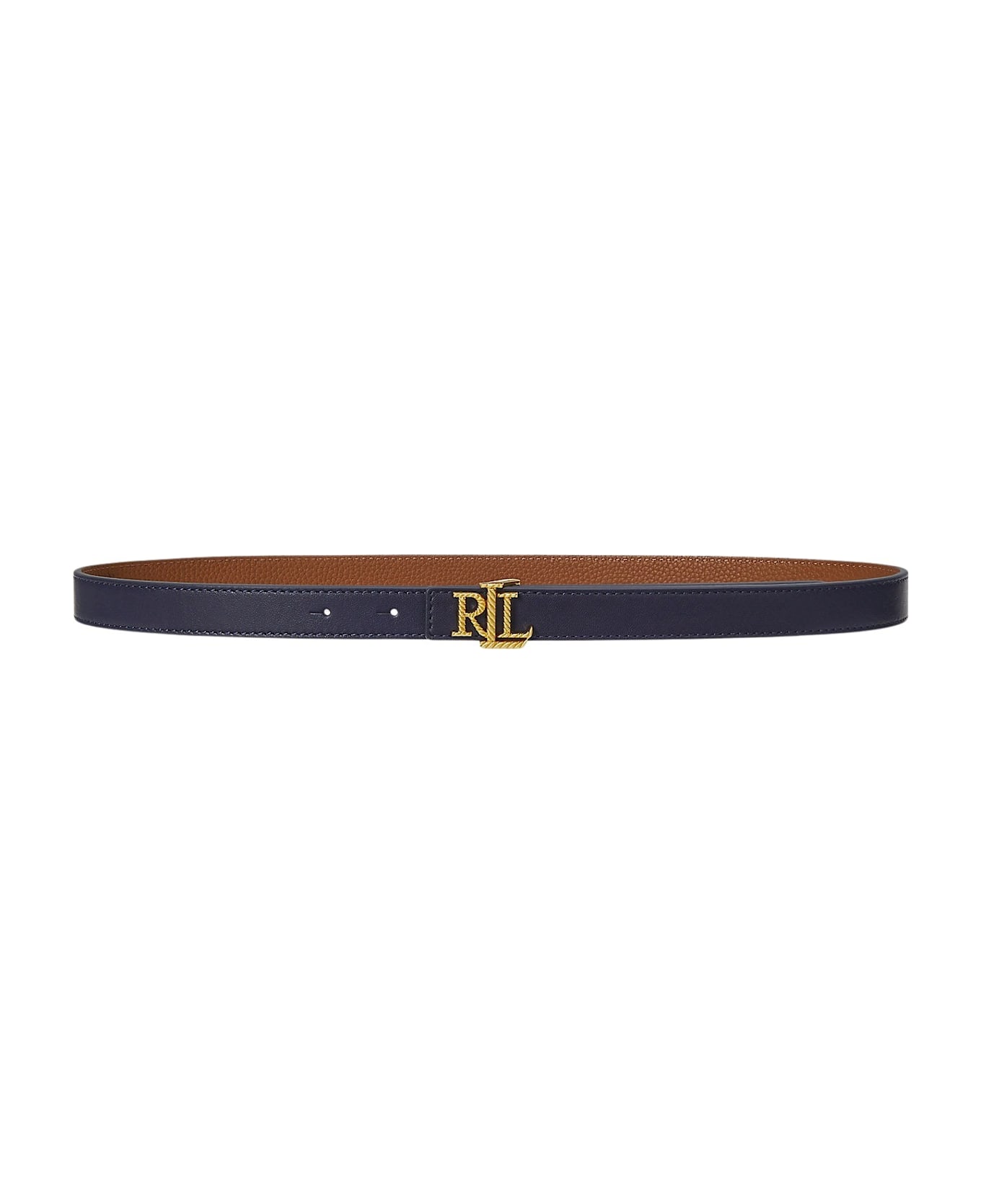 Polo Ralph Lauren Rev Lrl 20 Belt Skinny - Blue/tan