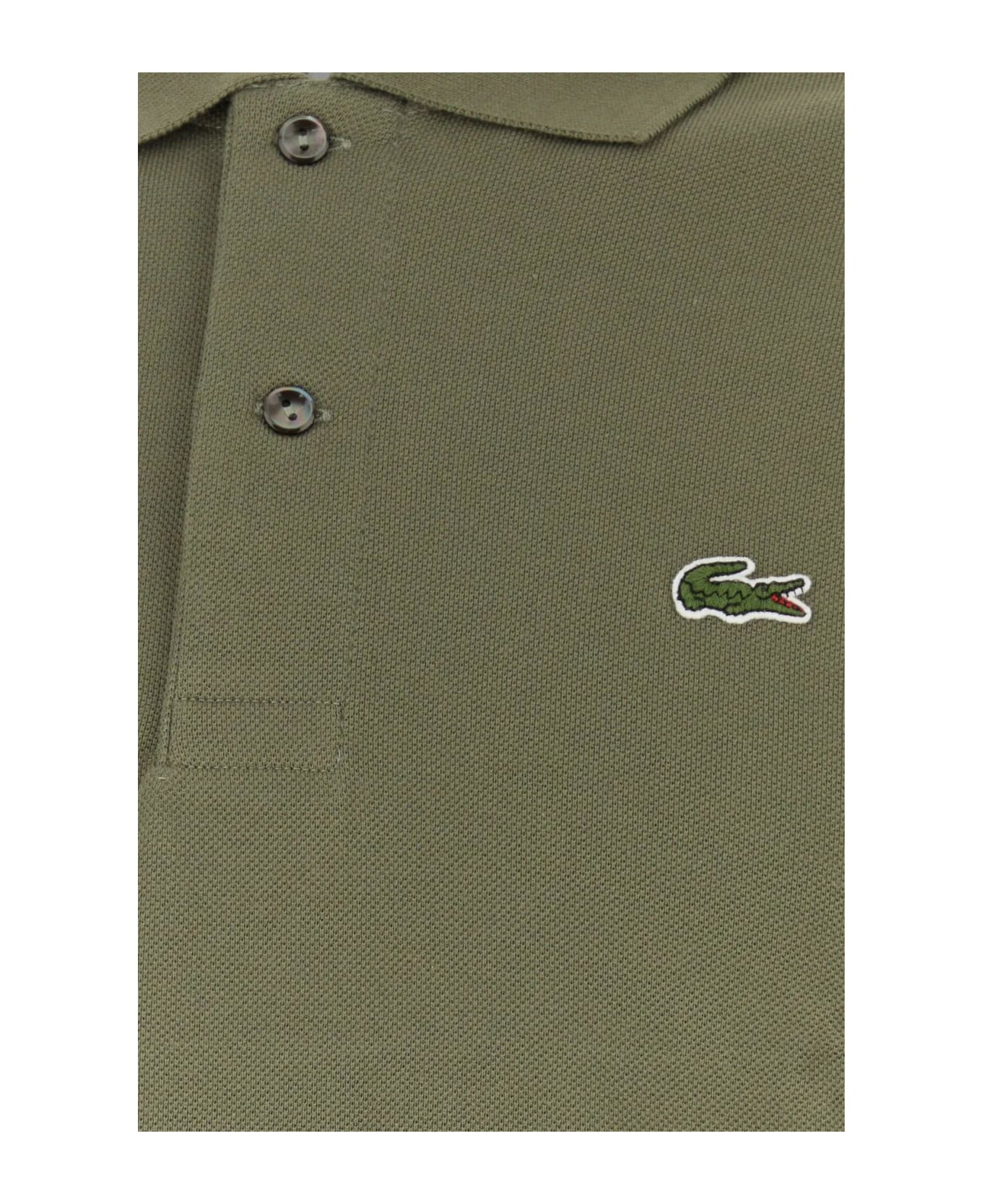 Lacoste Army Green Piquet Polo Shirt - Salvia