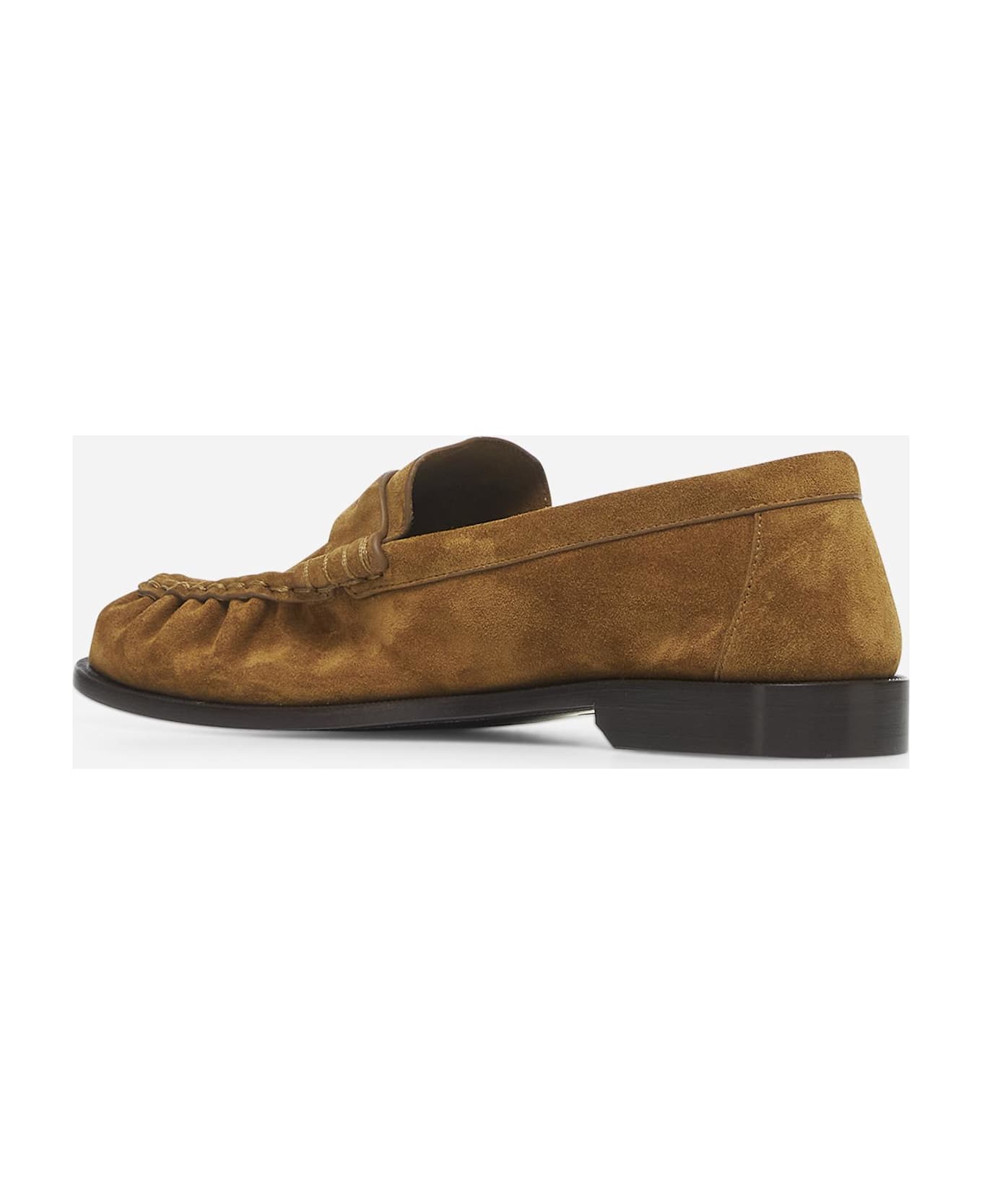 Saint Laurent Cognac Suede Le Loafer Loafers - Cuoio