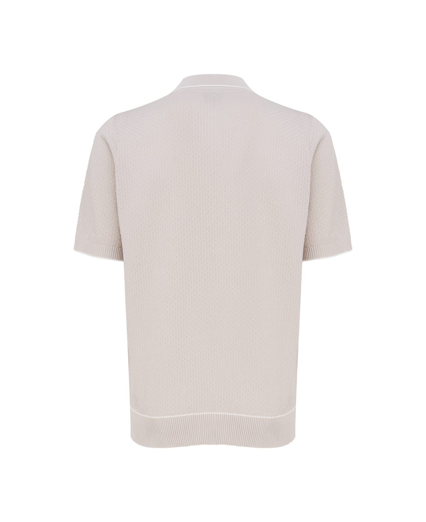 Eleventy Short-sleeved Polo Shirt - Beige