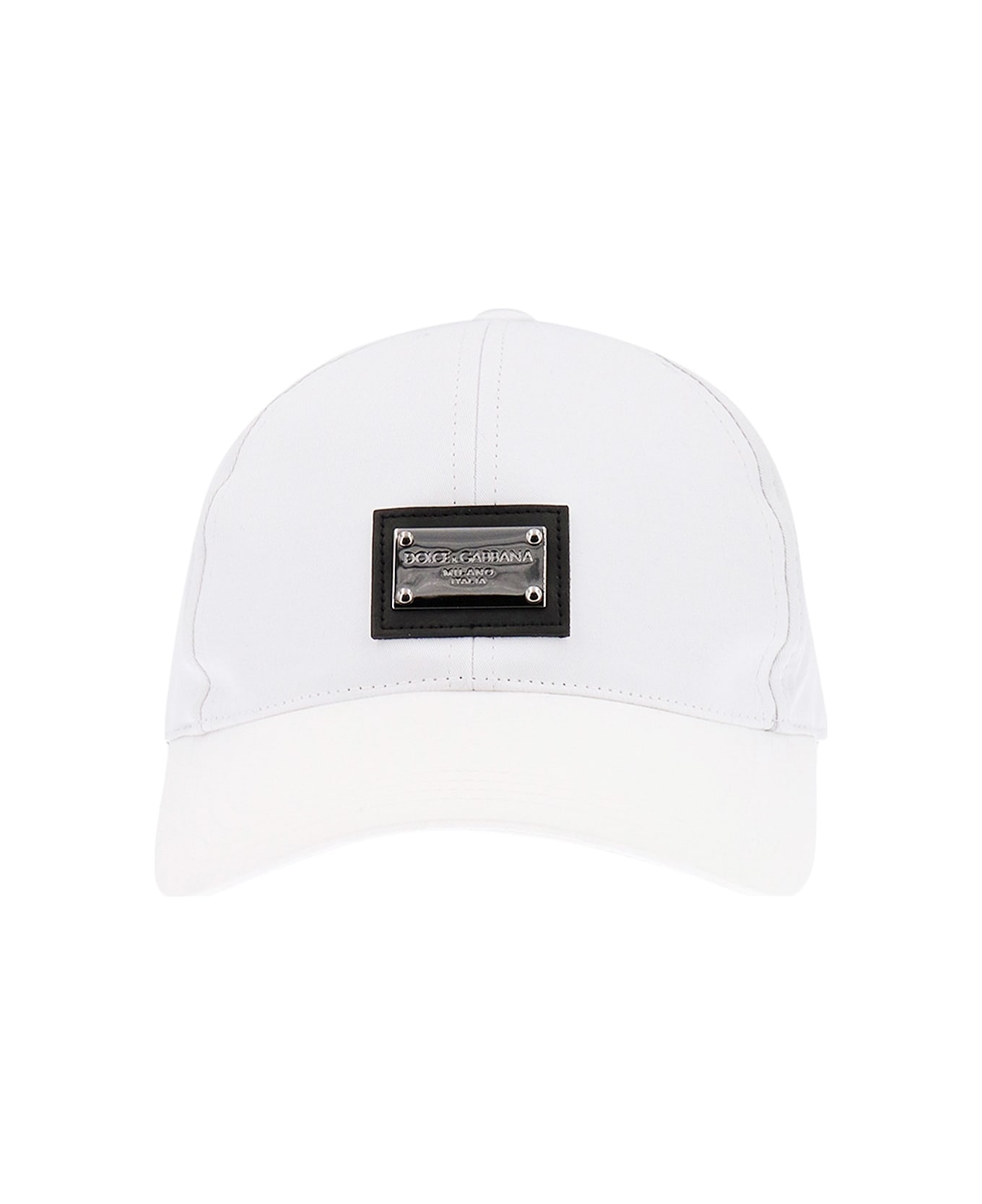 Dolce & Gabbana Logo Plaque Baseball Cap - White