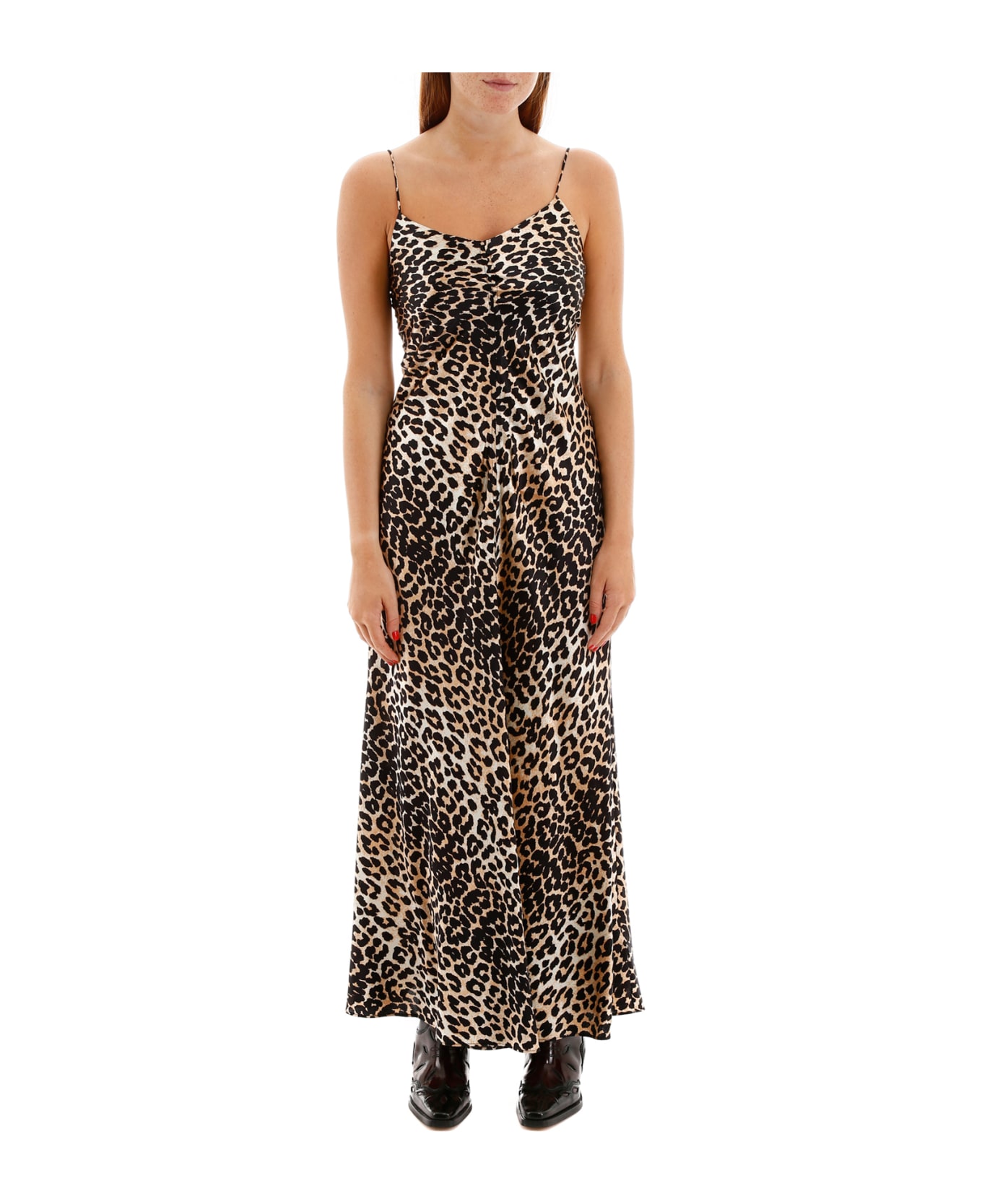Ganni Leopard-print Dress - LEO (Brown)