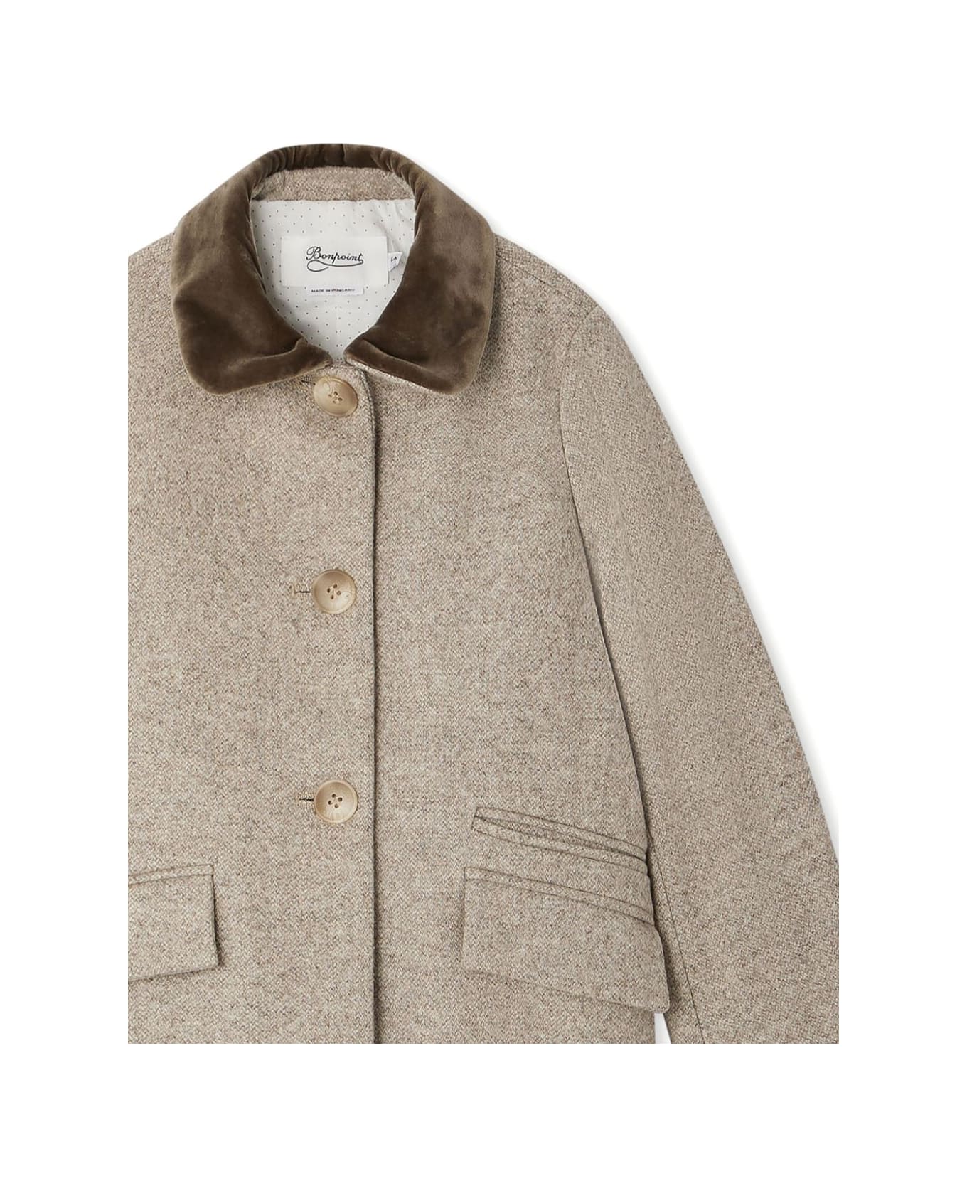 Bonpoint Ginette Coat - C Mastic Chine