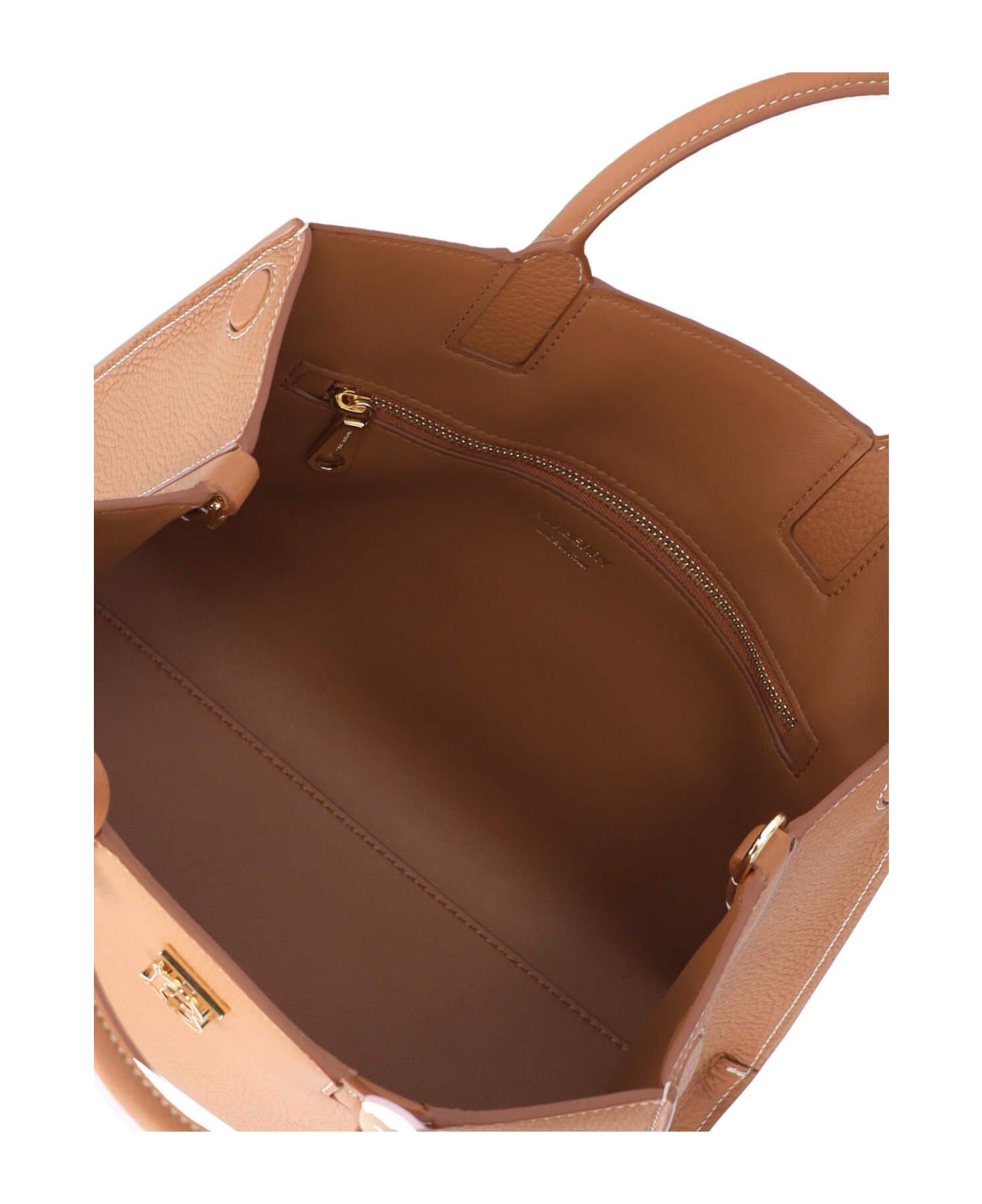 Burberry Mini Frances Top Handle Bag - Warm Russet Brown