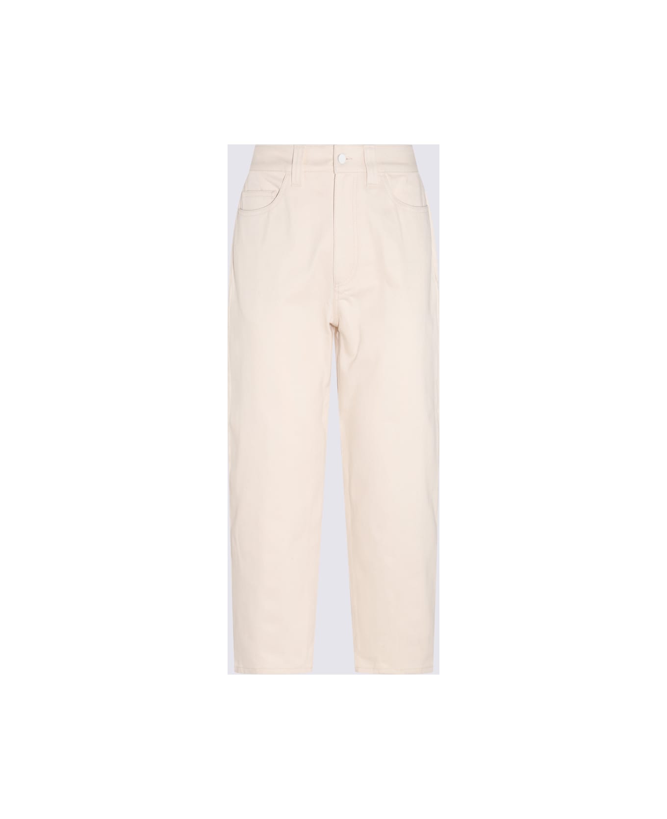 Sunnei Ecru White Stripes Cotton Pants - ECRU WHITE STRIPES ボトムス
