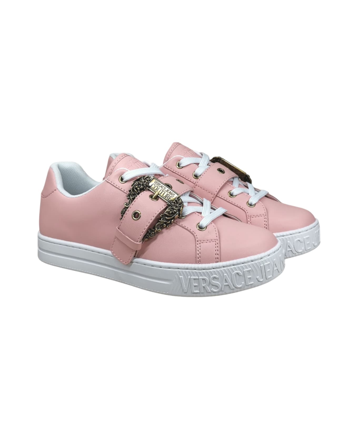スニーカー VERSACE JEANS COUTURE Woman Sneakers Pink 78VA3SK9ZPB08 489 VERSACE JEANS COUTURE: Shoes woman - Pink | Versace Jeans
