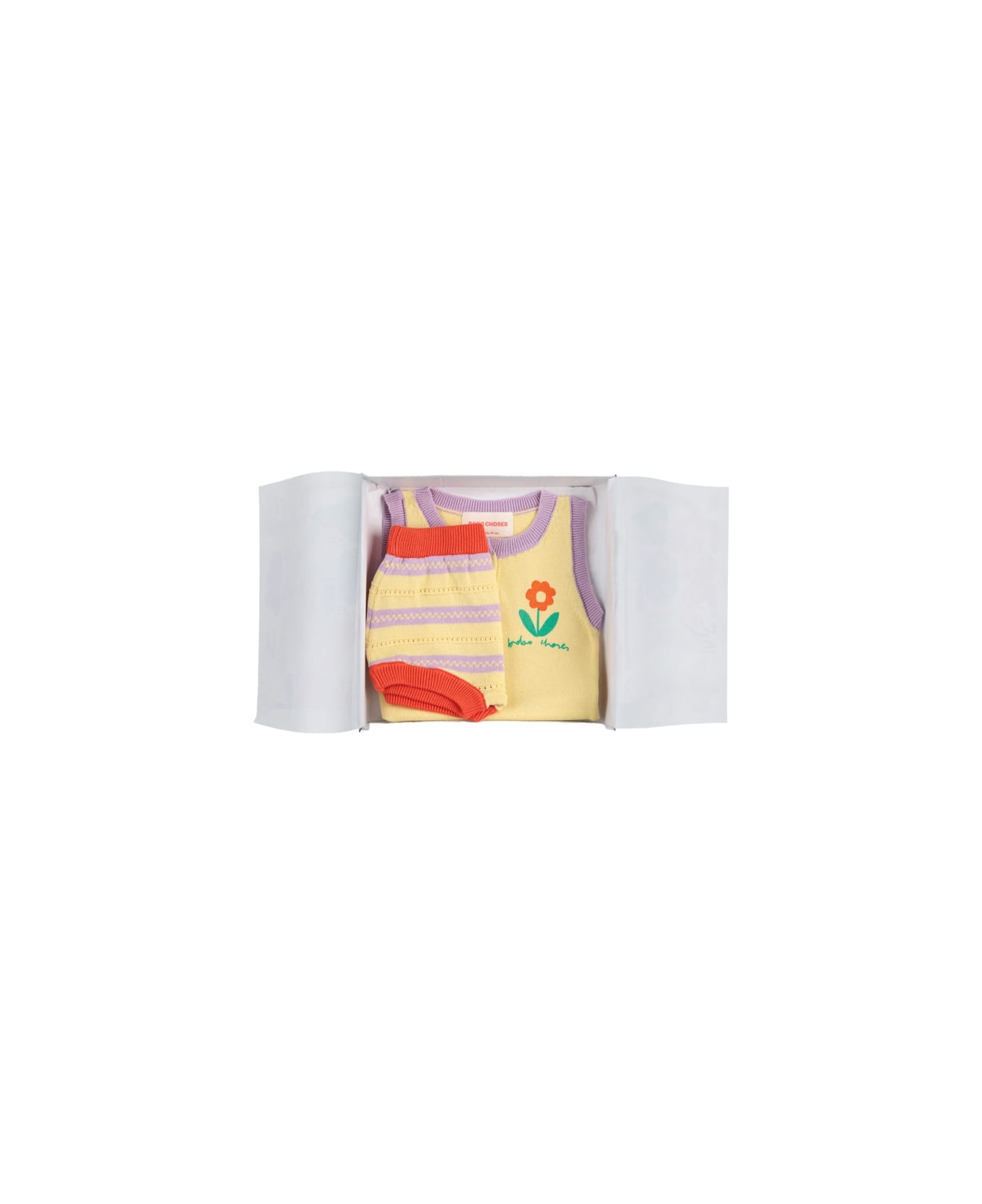 Bobo Choses "flower" Top And Shorts Set - YELLOW