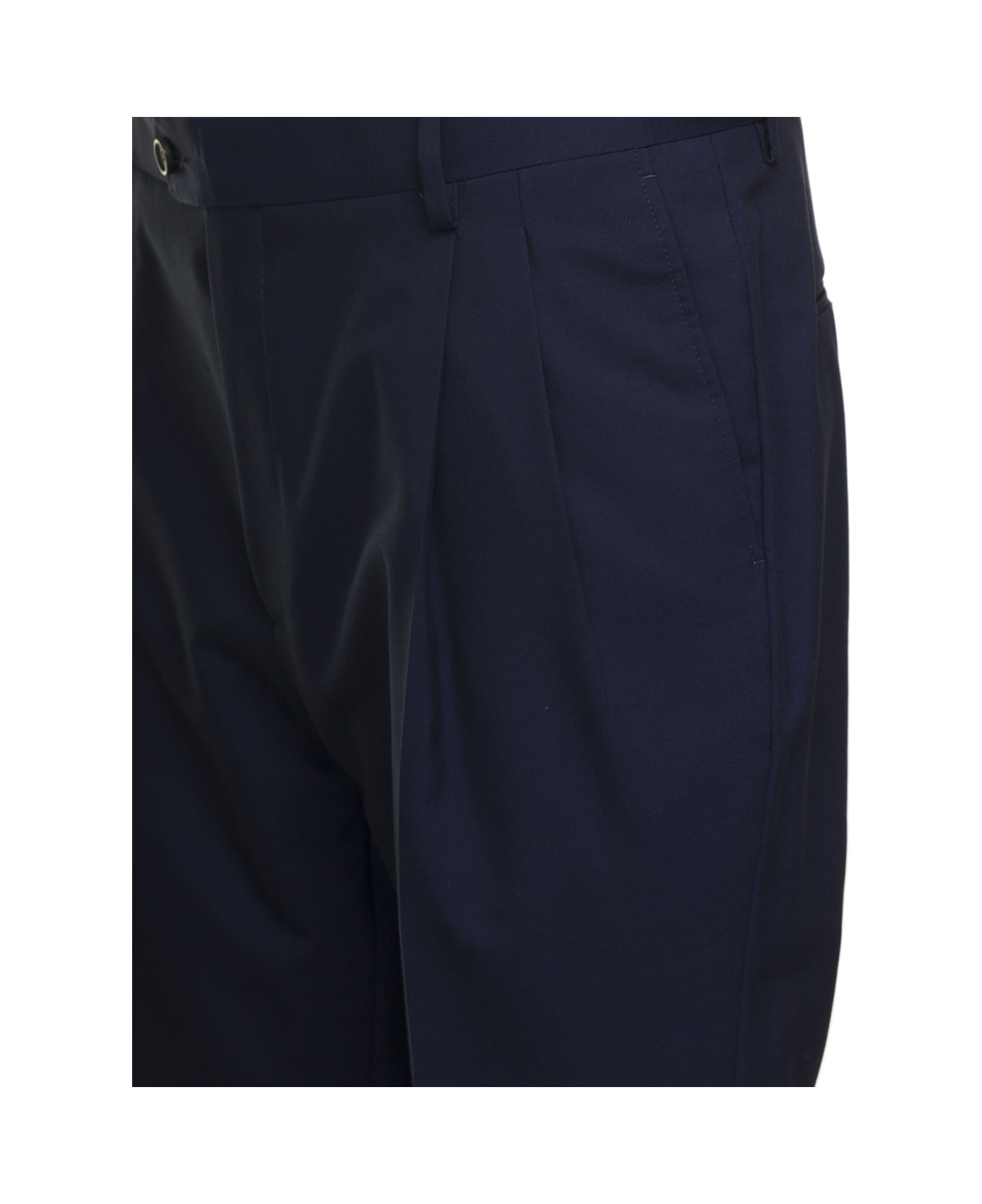 Reveres 1949 Blue Tailored Trousers In Wool Blend Man - Blu