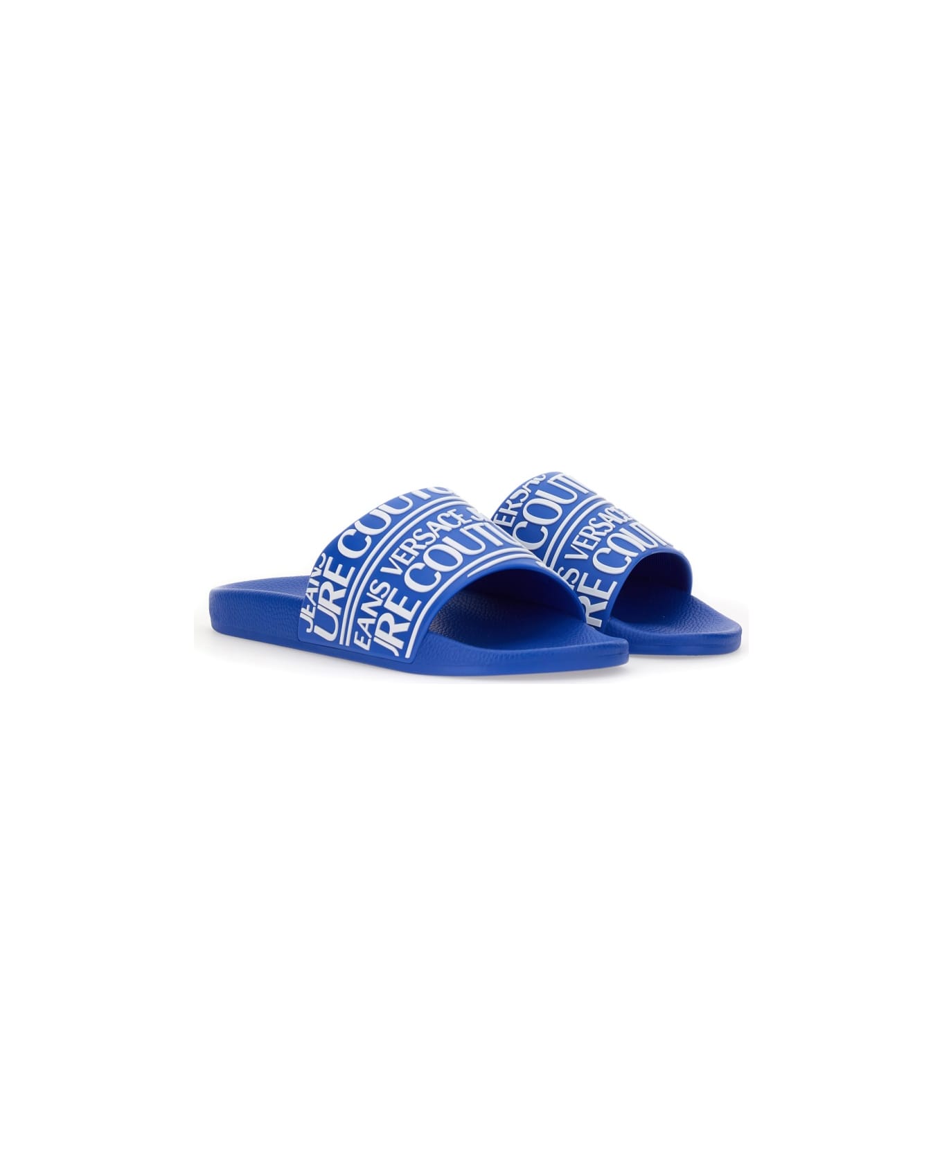 Versace Jeans Couture Sandal With Logo - BLUE