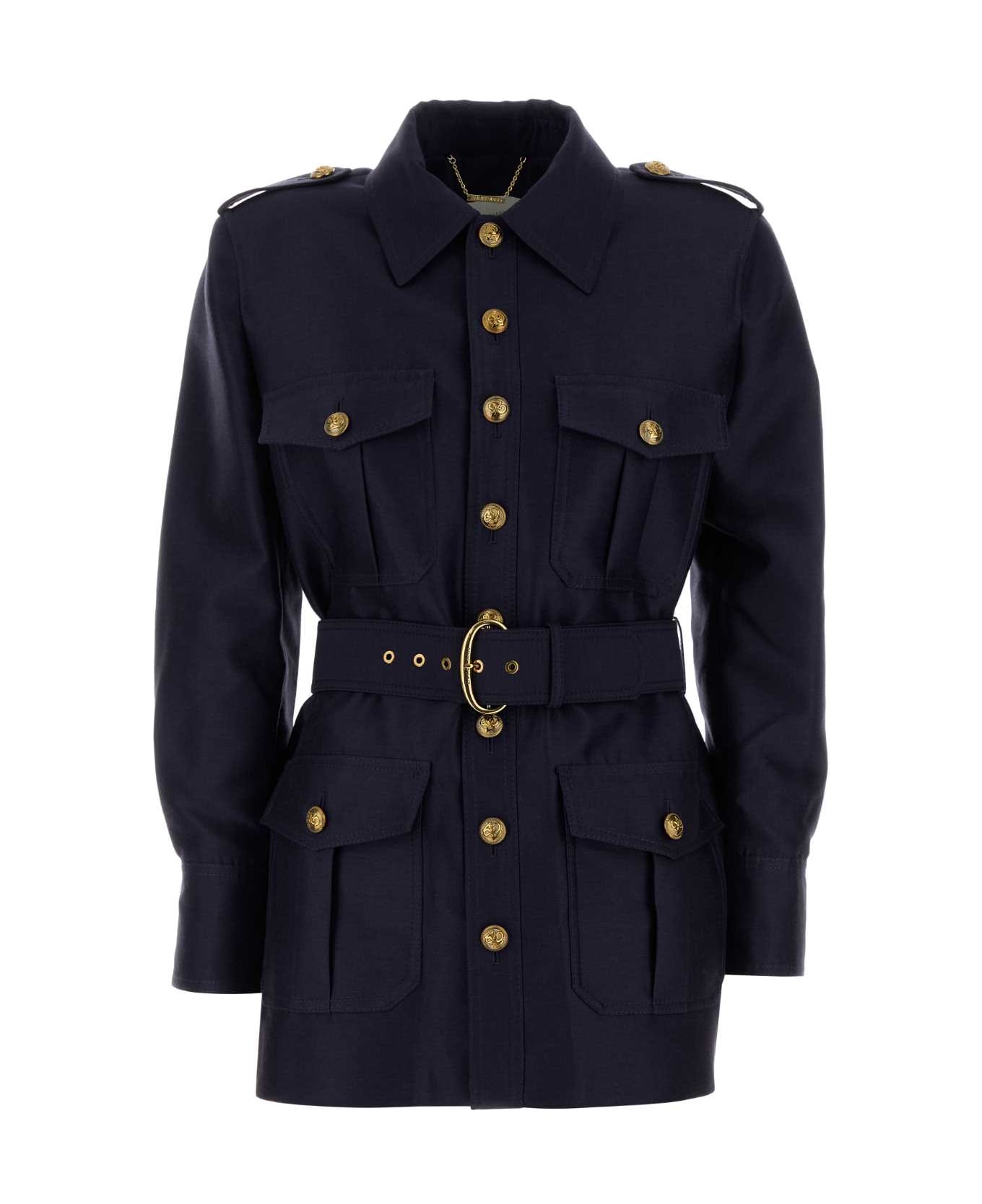 Zimmermann Blue Wool Blend Hypnotic Jacket - INK