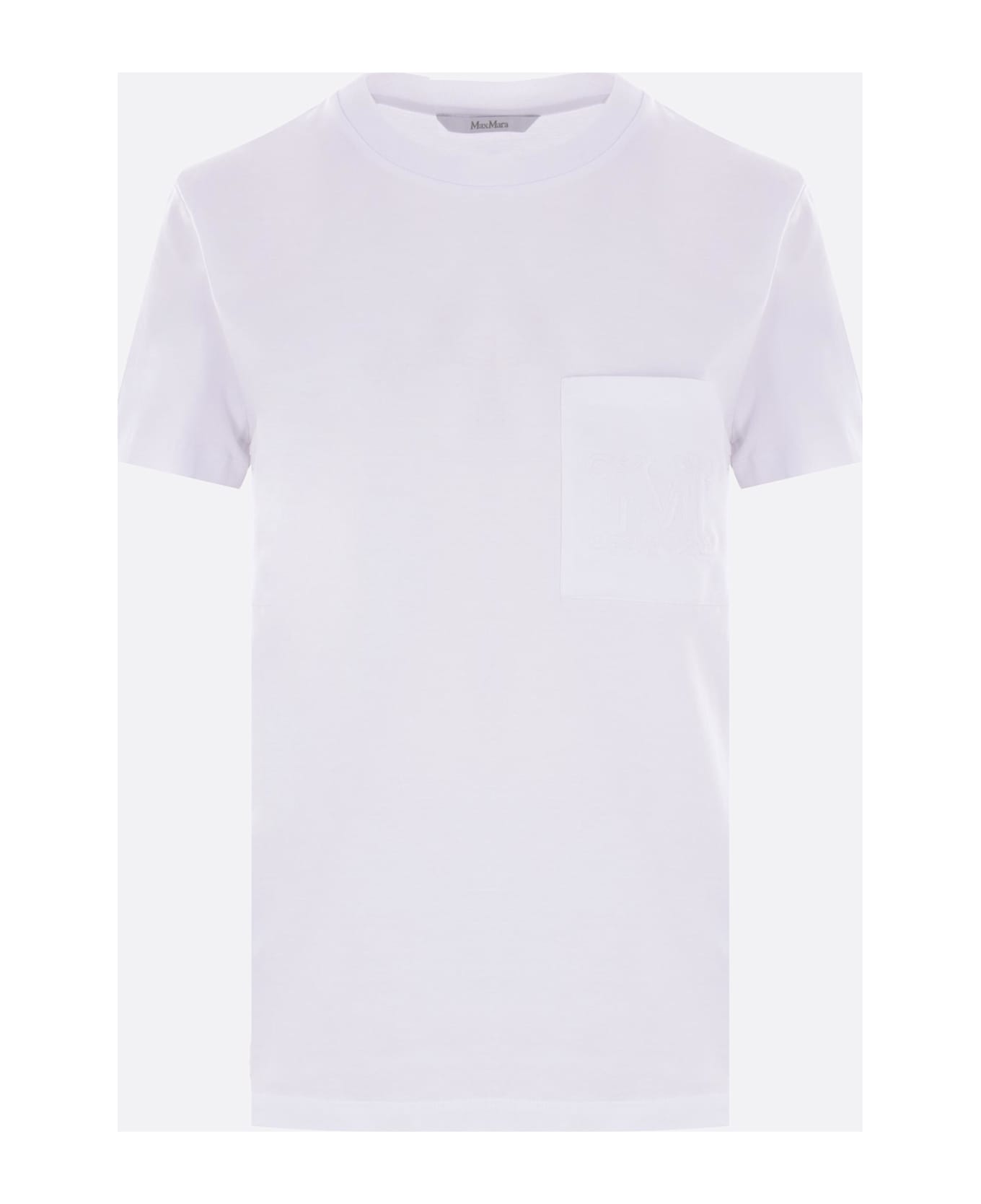 Max Mara Papaia T-shirt In Cotton - WHITE