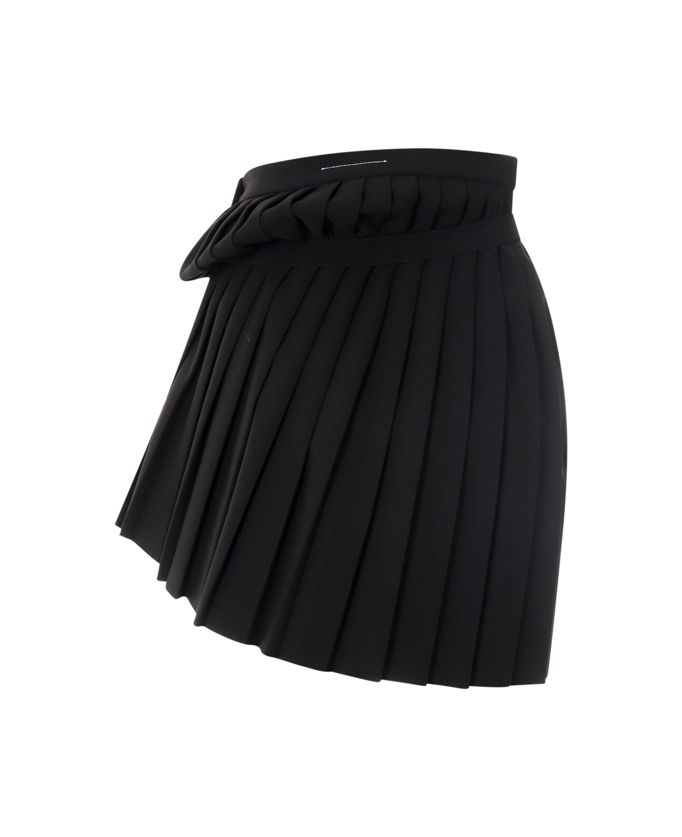 MM6 Maison Margiela Pleated Mini Skirt - Black