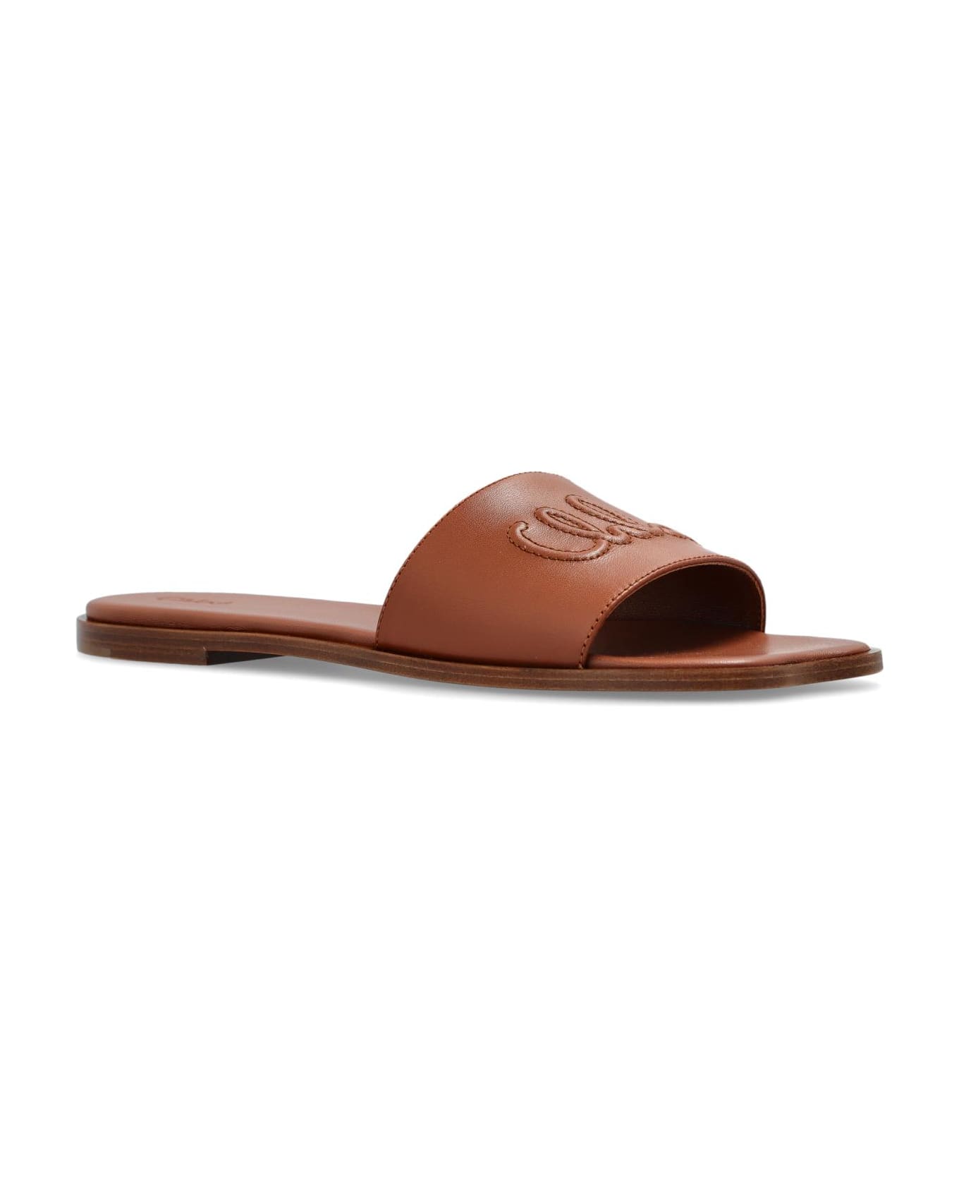 Chloé Flip-flops 'flower' - Brown