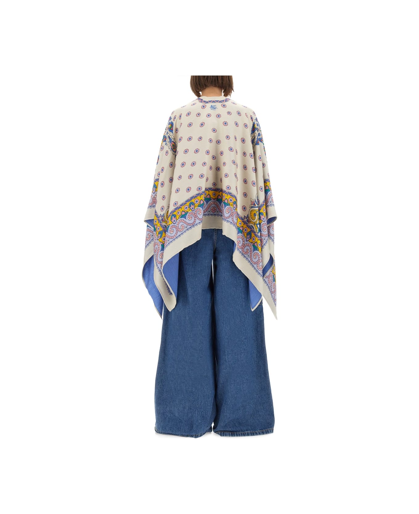 Etro Cape With Daisies - MULTICOLOUR