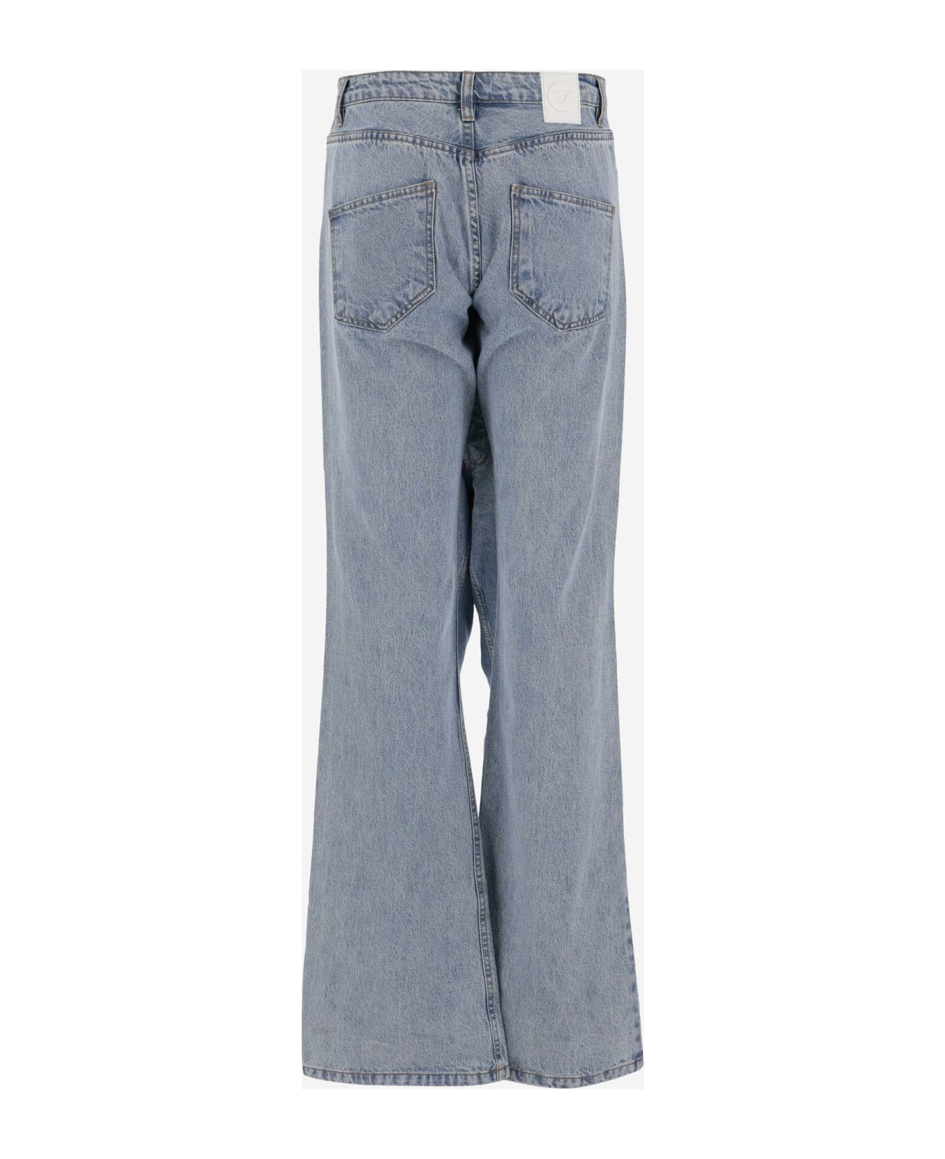 Coperni Cotton Denim Flared Jeans - Blue デニム