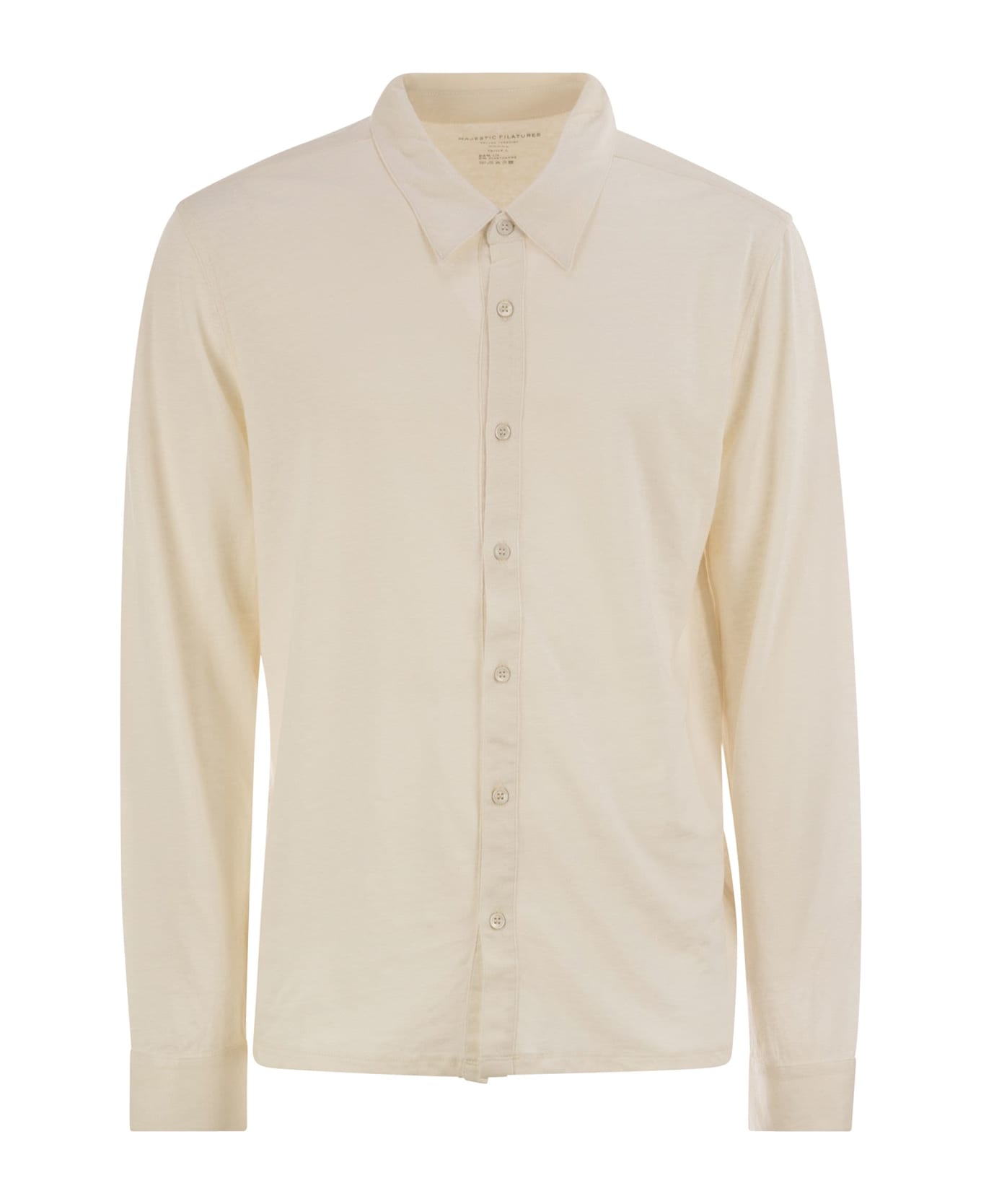 Majestic Filatures Linen Long-sleeved Shirt - Cream