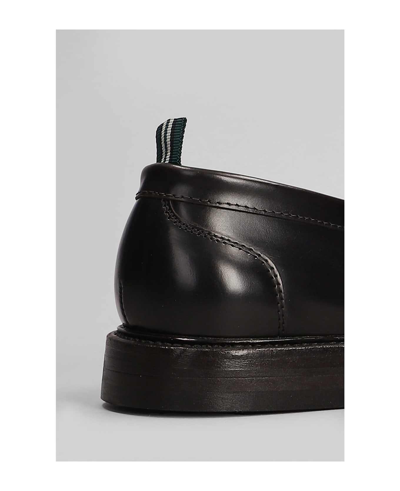 Green George Loafers In Dark Brown Leather - dark brown