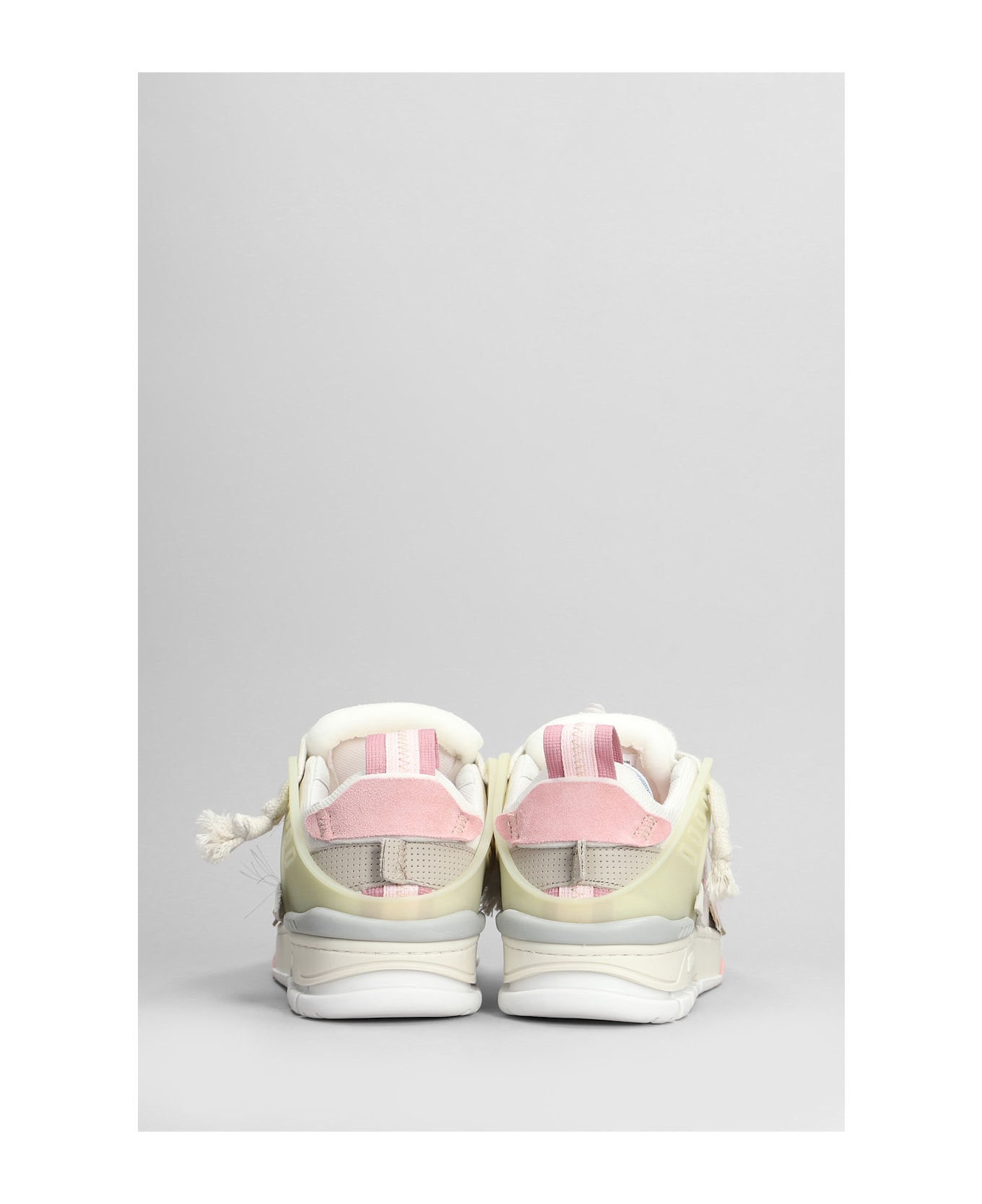 Axel Arigato Area Patchwork Sneakers In Beige Suede And Fabric - beige