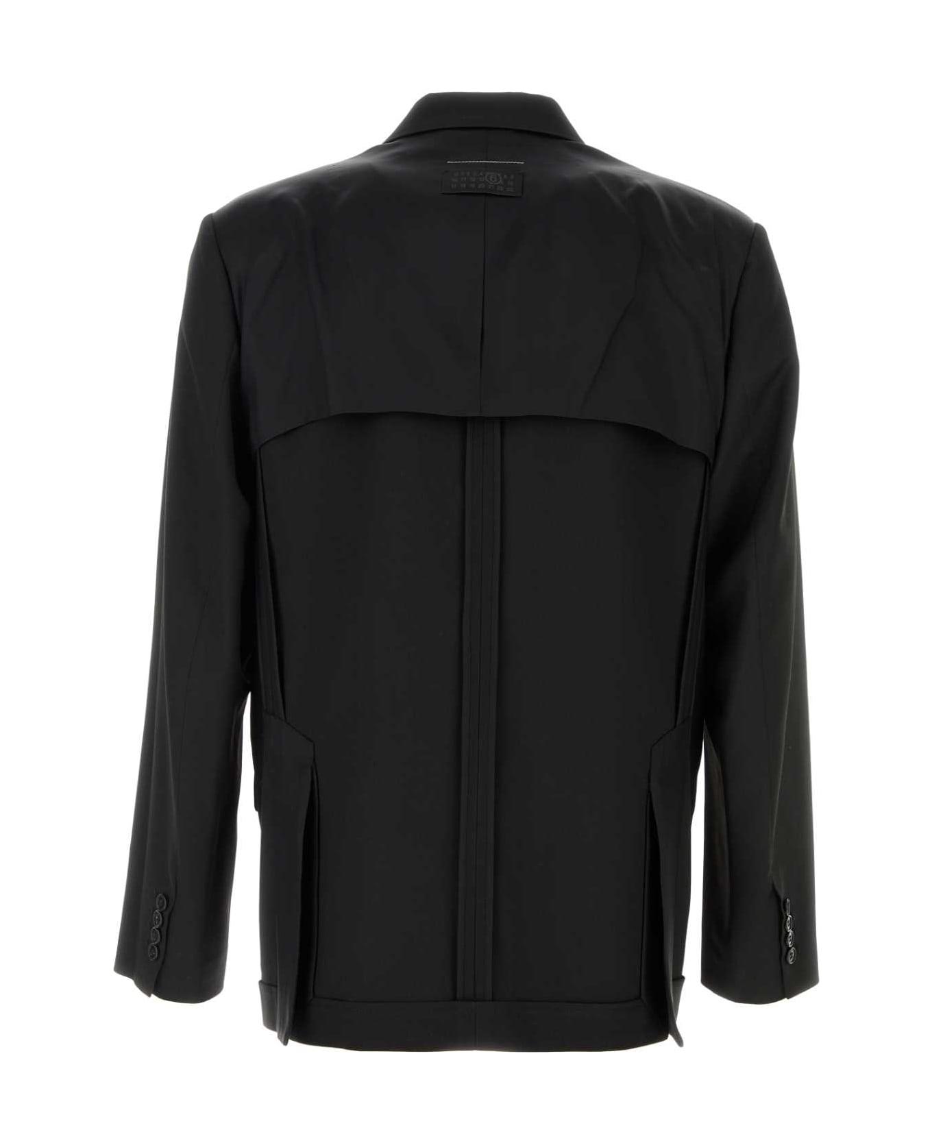 MM6 Maison Margiela Black Jersey Blazer - Black