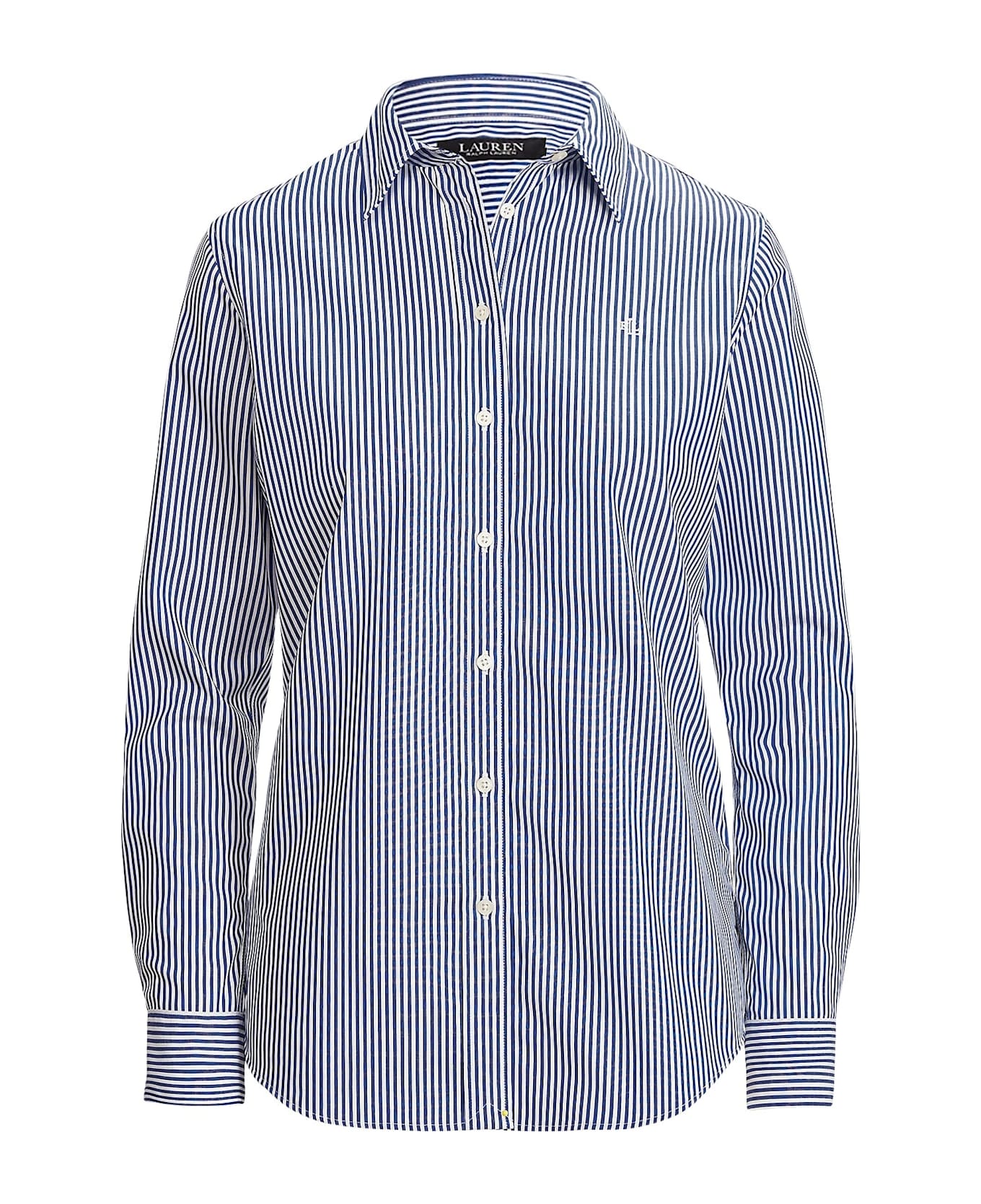 Ralph Lauren Jamelko Long Sleeve Button Front Shirt - Blue White