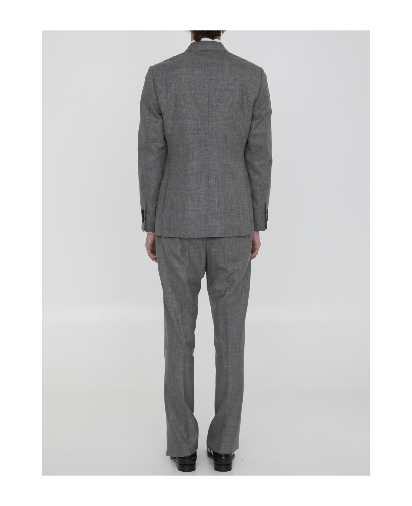 Lardini Two-piece Suit In Wool And Silk - GREY
