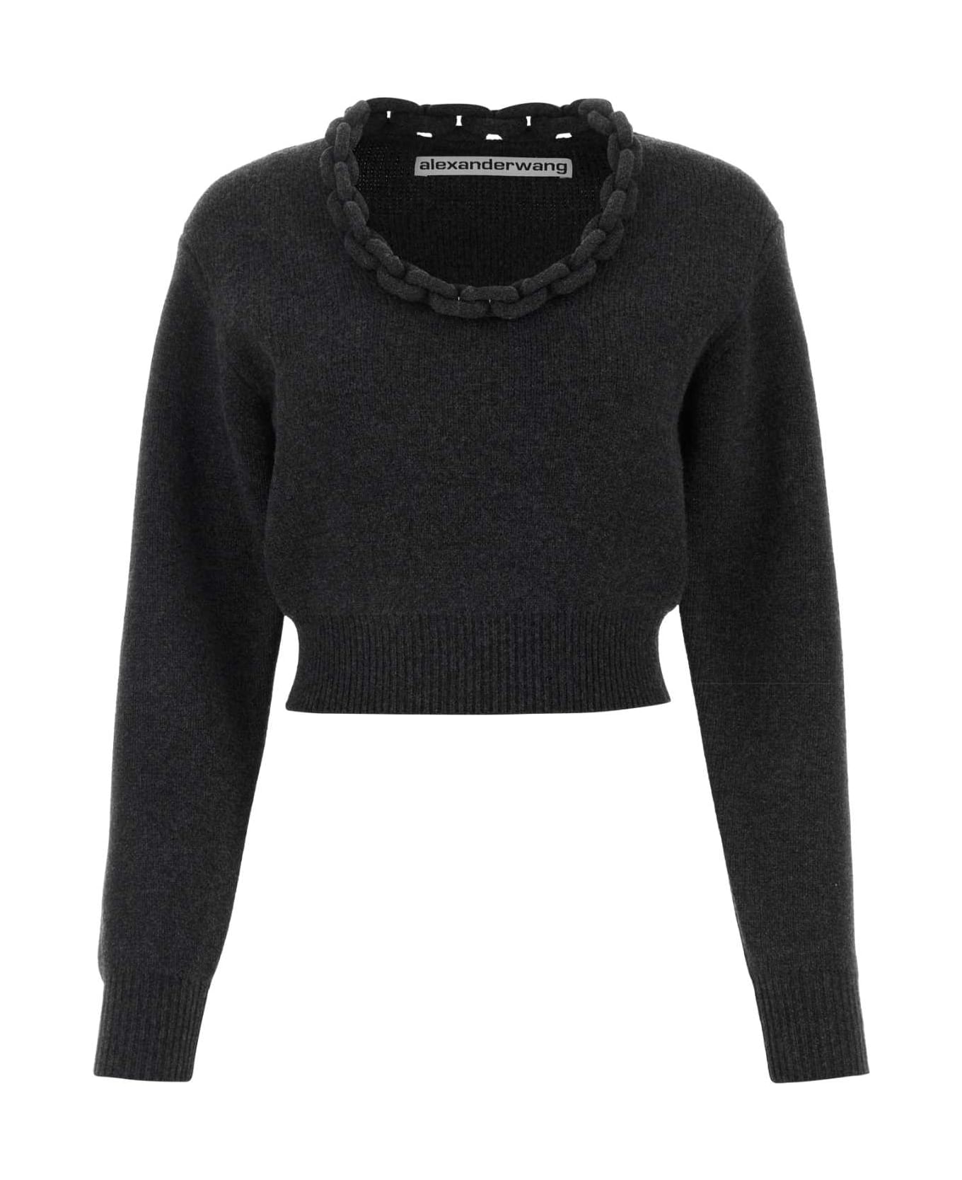 Alexander Wang Graphite Wool Blend Sweater - CHARCOALMELANGE