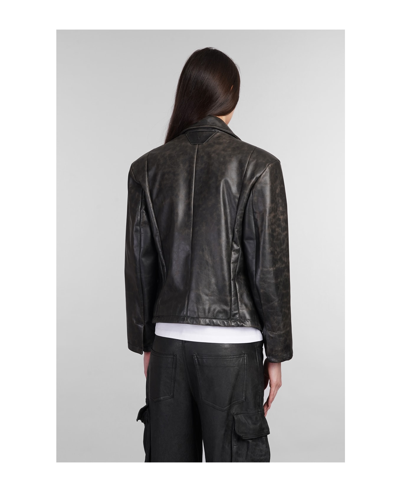 Salvatore Santoro Blazer In Black Leather - black