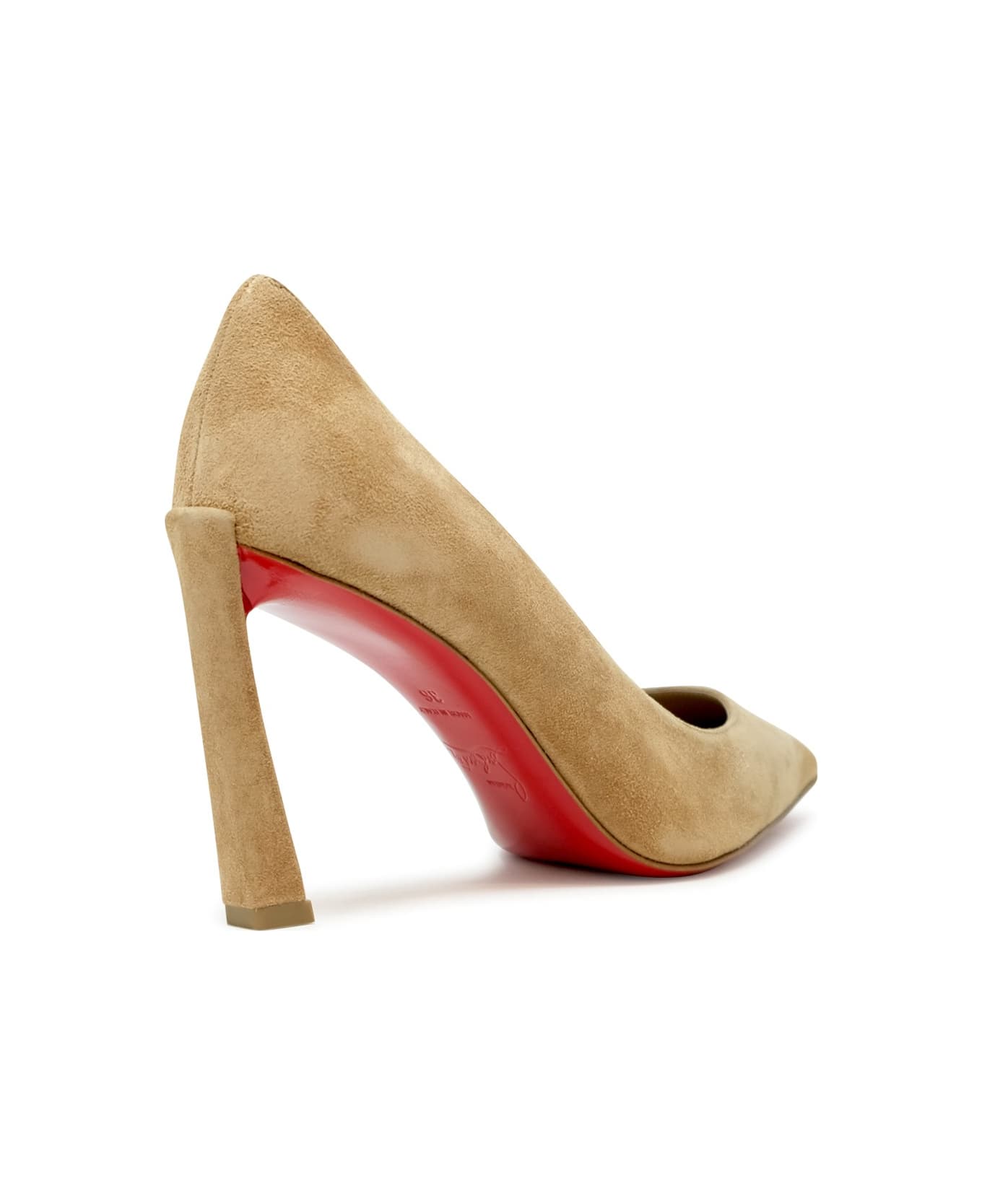 Christian Louboutin Beige Condora Suede 85 Pumps - BROWN