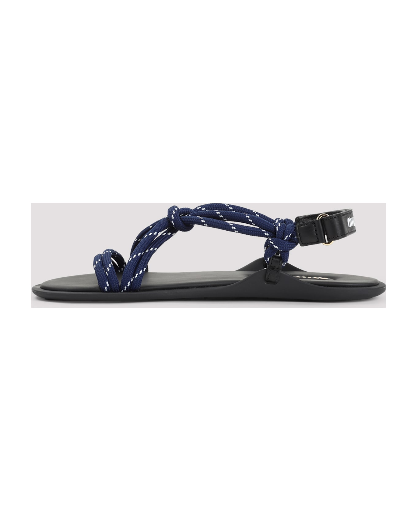 Miu Miu Blue Fabric Sandals - BALTICO