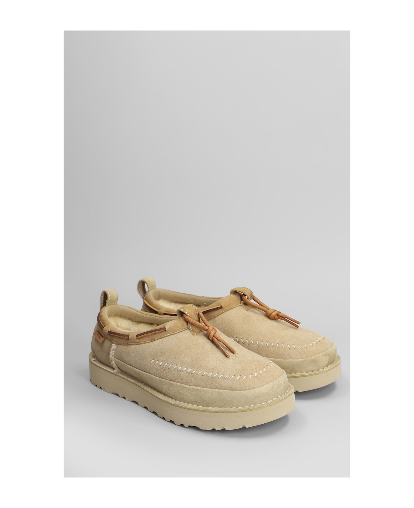UGG Tasman Crafted Loafers In Beige Suede - beige